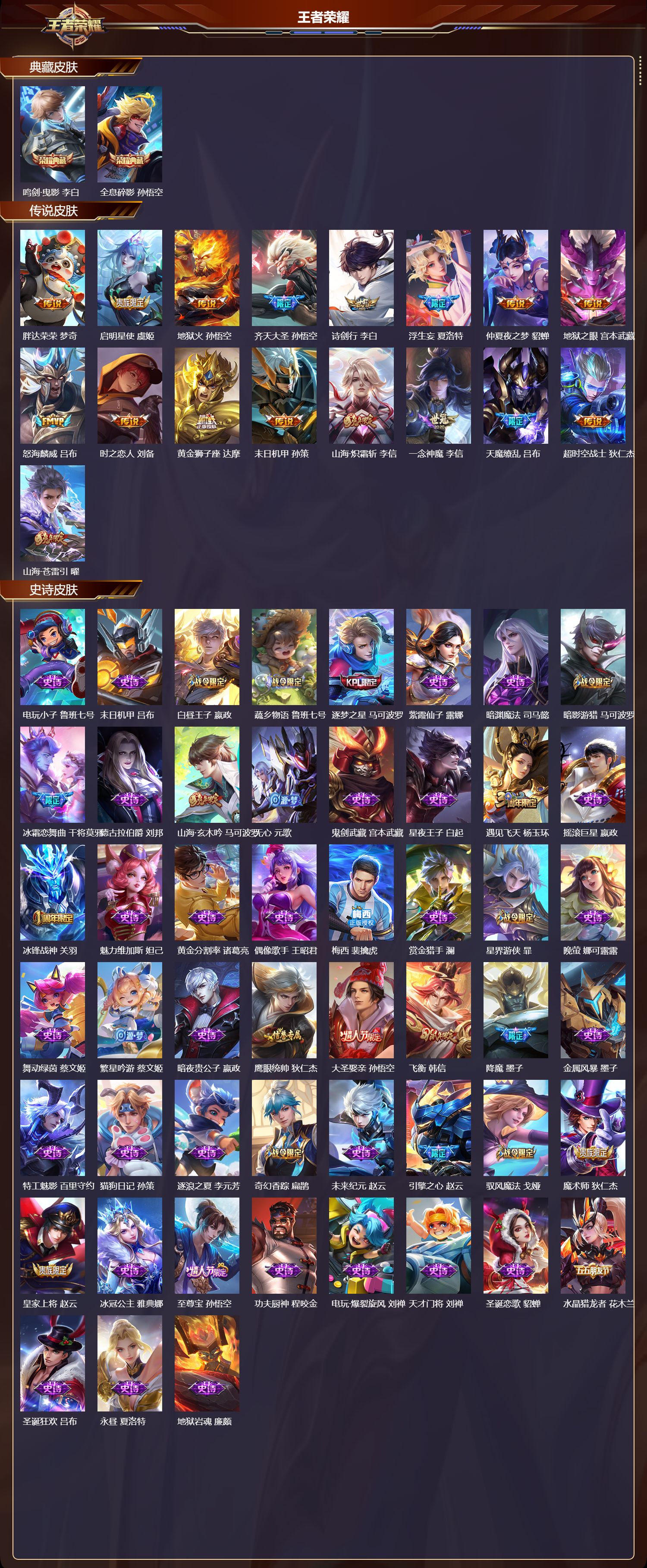 WZMK3367916王者荣耀账号详情图2 WZMK3367916王者荣耀账号详情图2