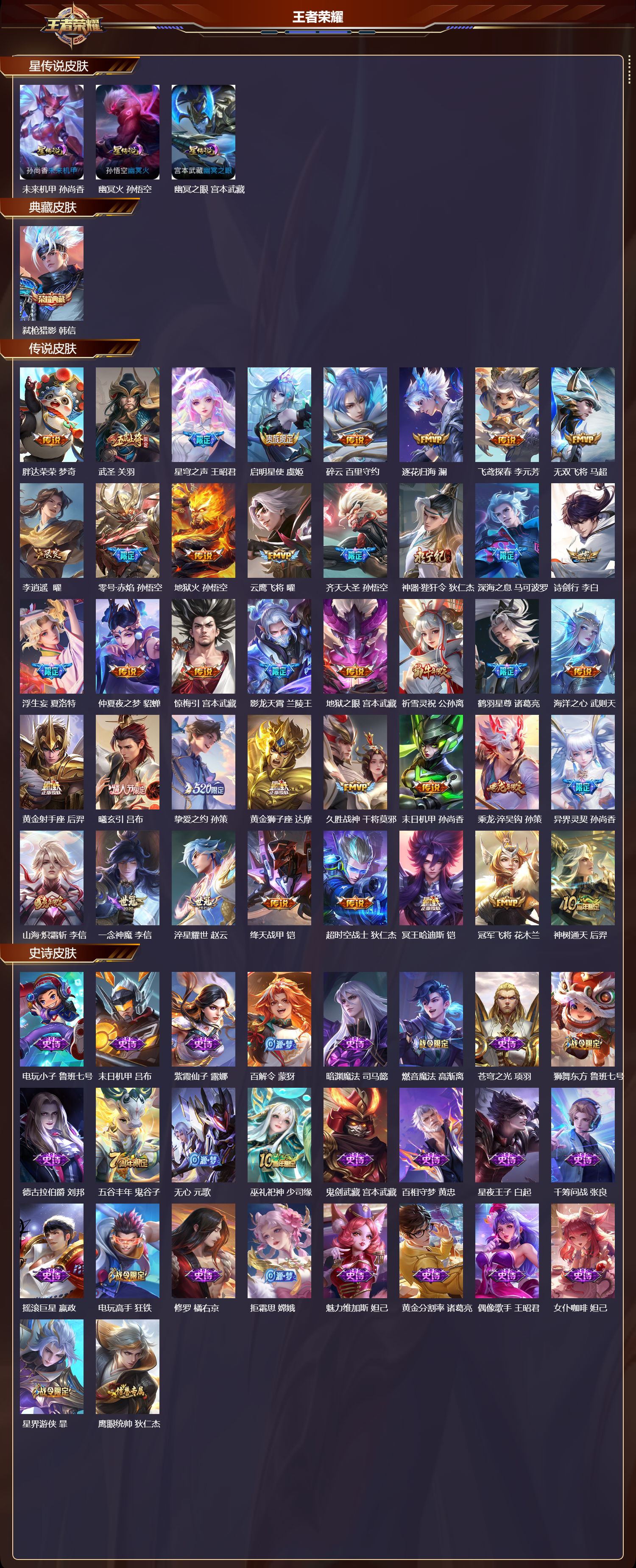 WZMK3367926王者荣耀账号详情图2 WZMK3367926王者荣耀账号详情图2