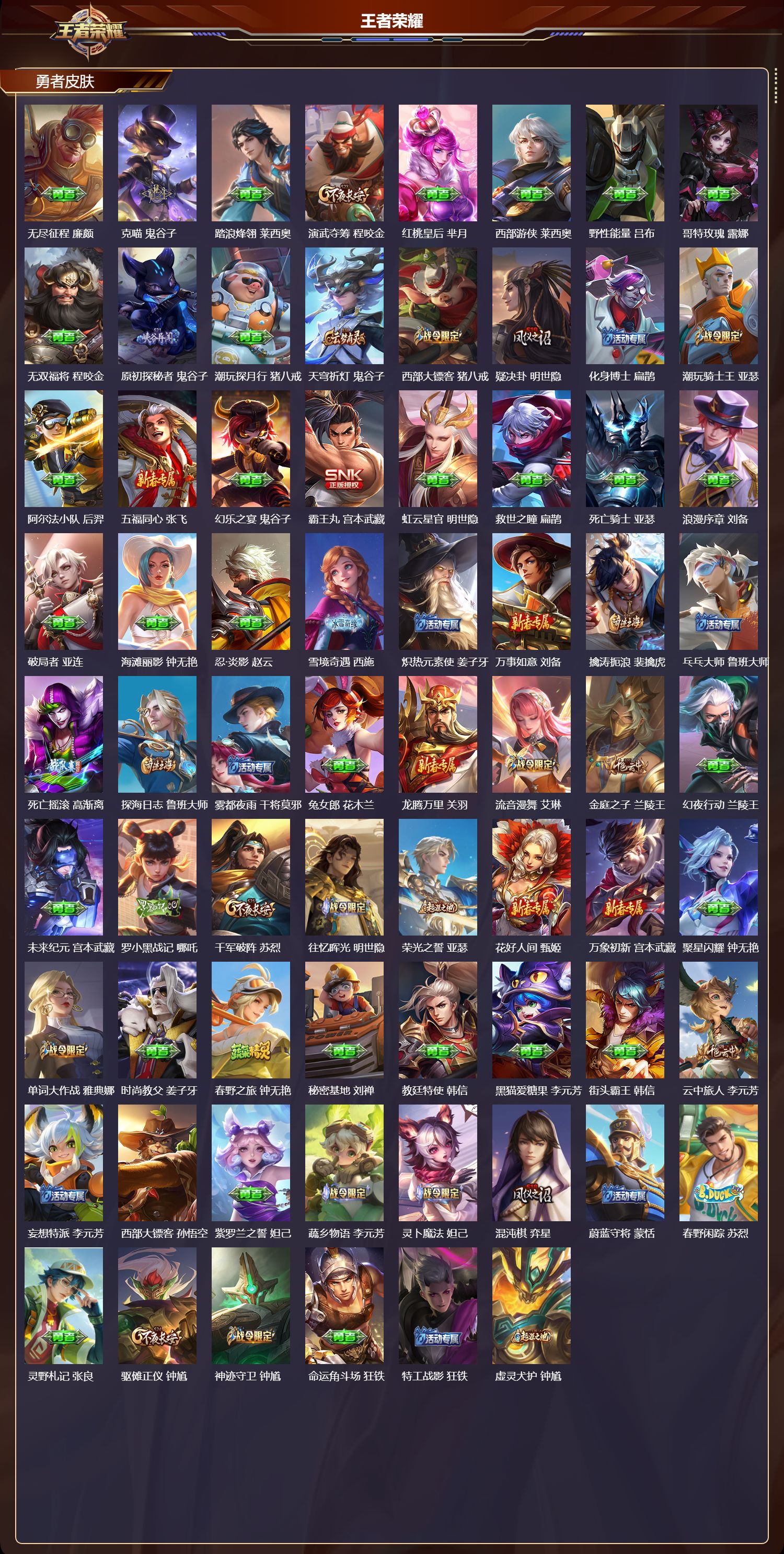 WZMK3369814王者荣耀账号详情图4