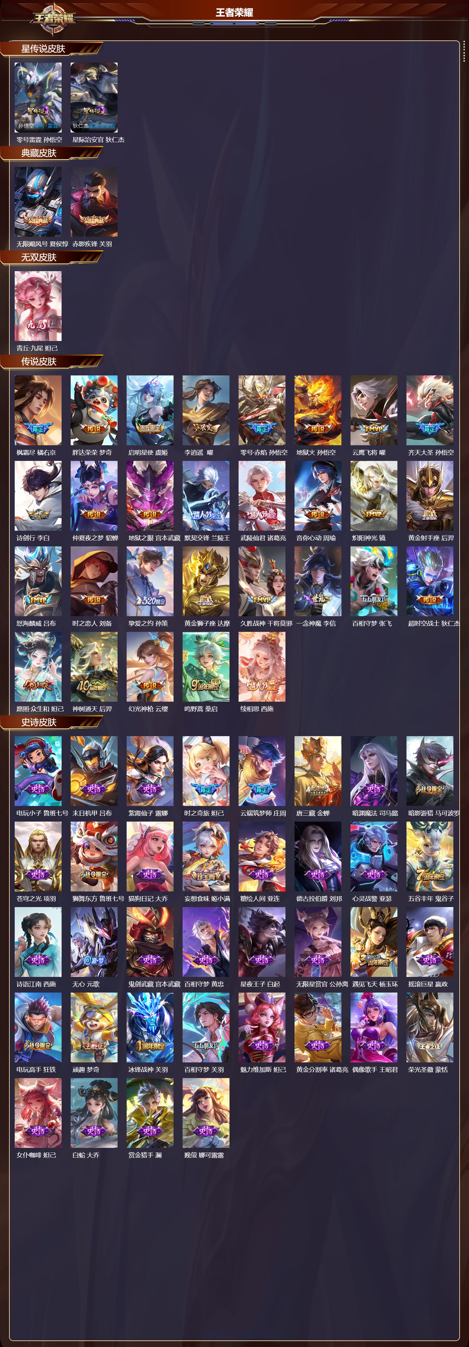 WZMK3369815王者荣耀账号详情图2