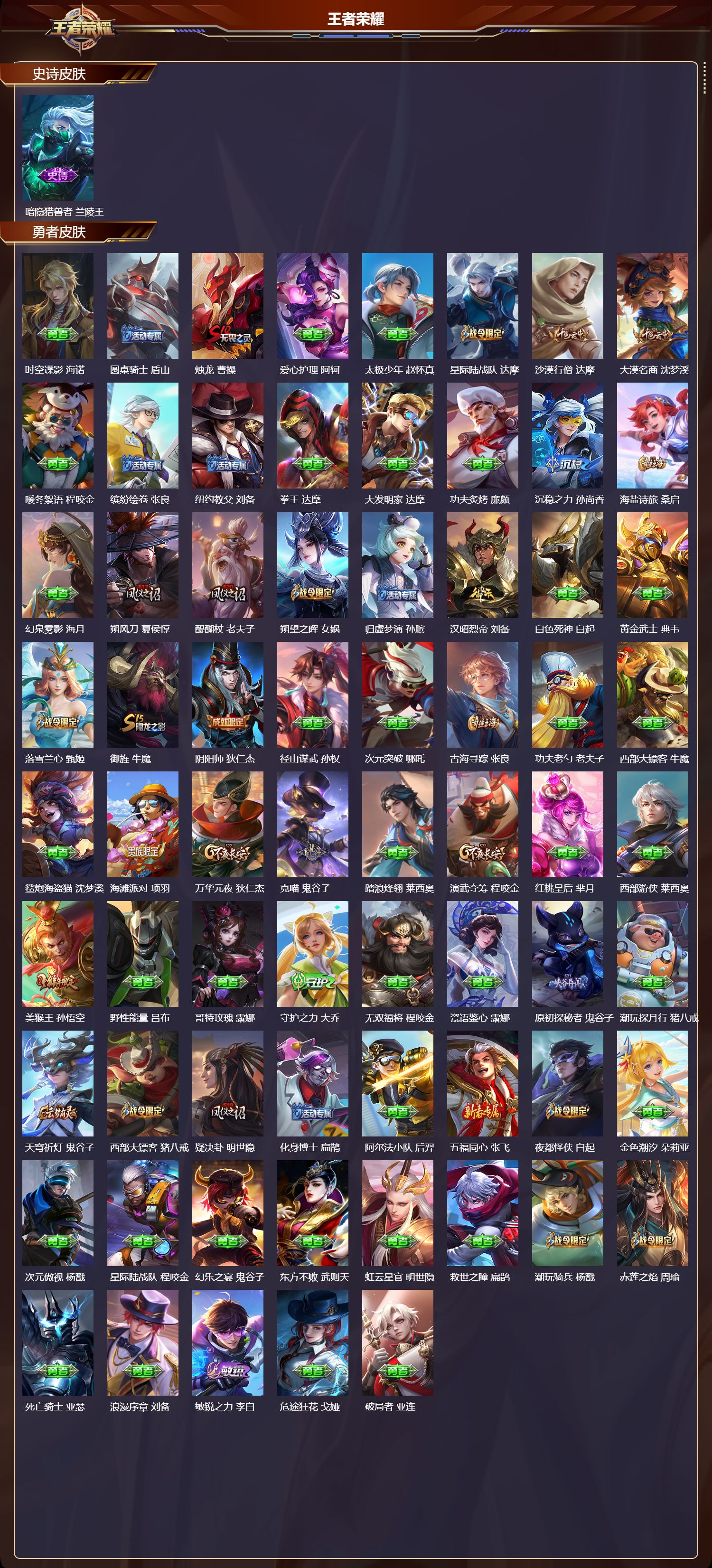 WZMK3369815王者荣耀账号详情图4