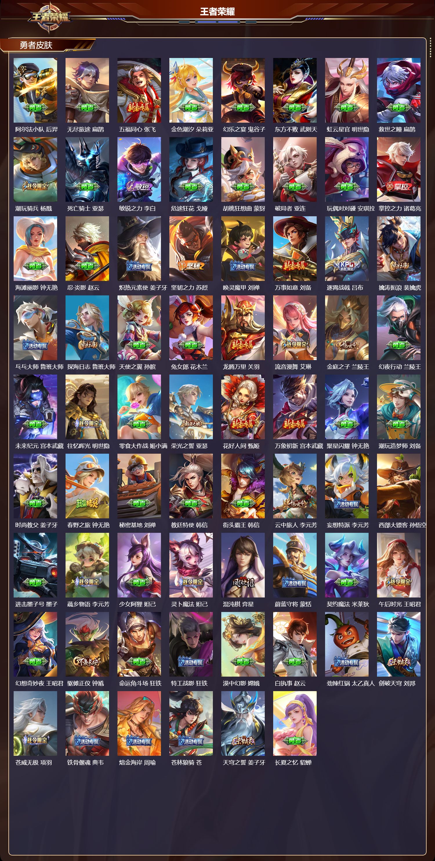 WZMK3372869王者荣耀账号详情图4