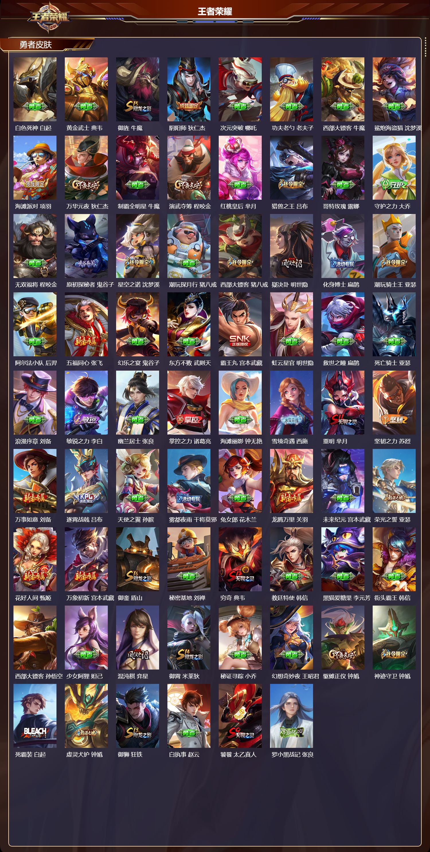 WZMK3372863王者荣耀账号详情图3