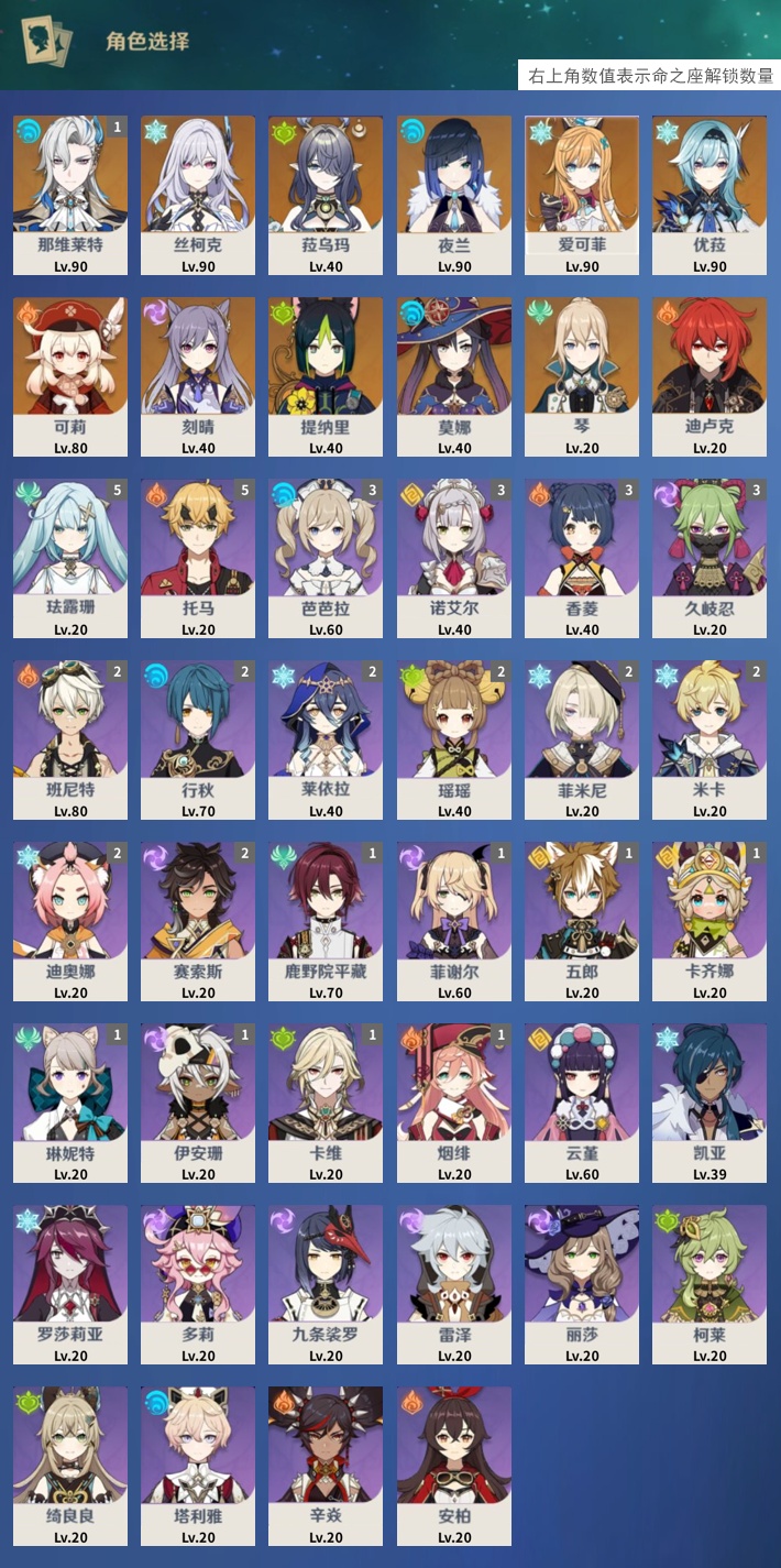 YSMK314920原神账号详情图3 YSMK314920原神账号详情图3