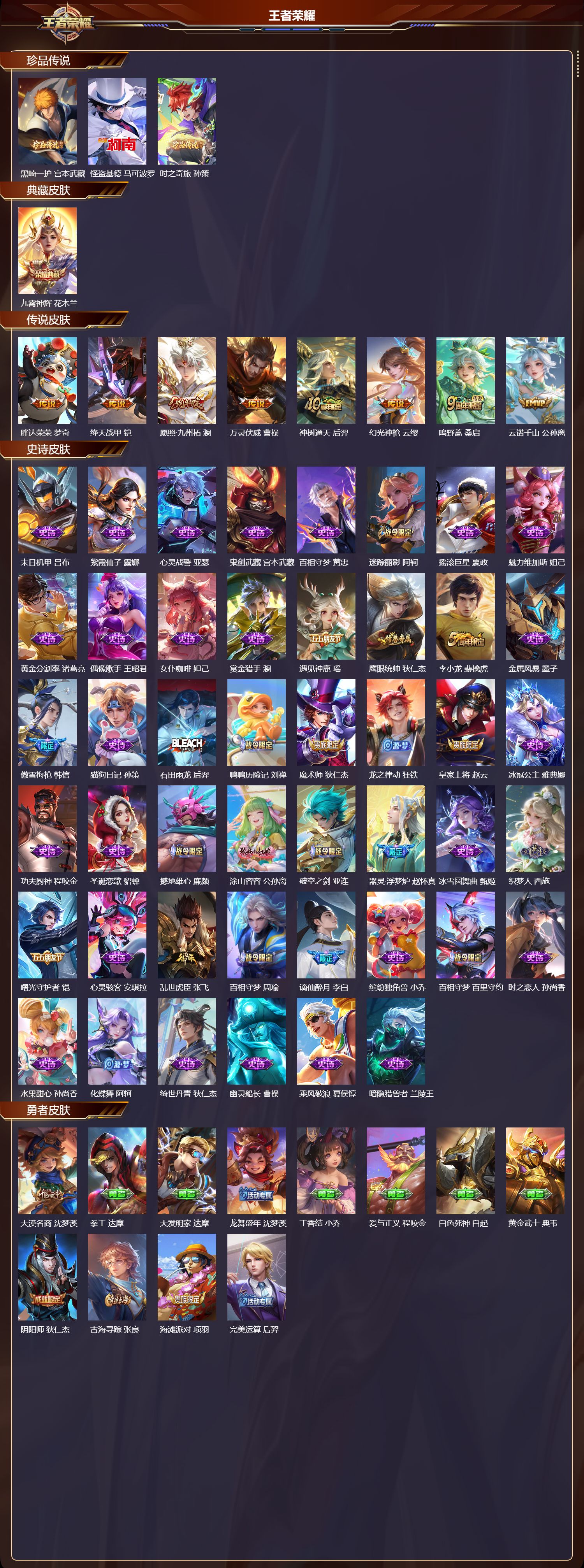 WZMK3372856王者荣耀账号详情图2