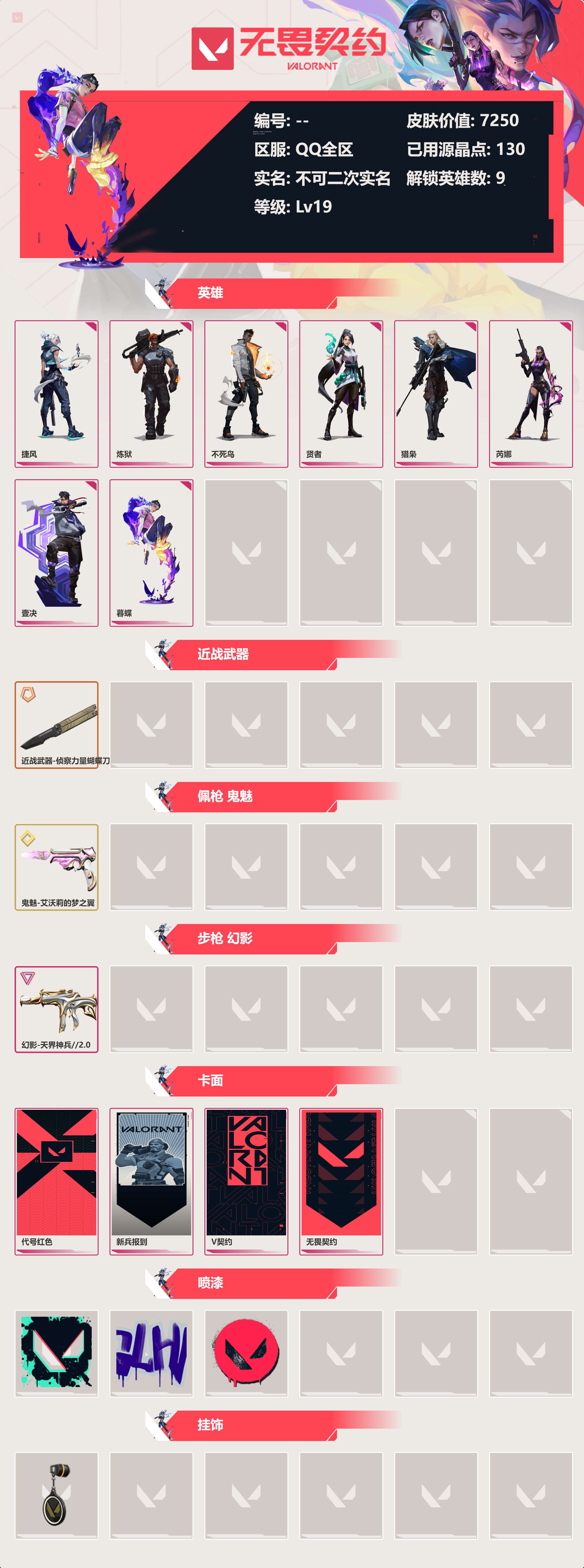 WWQLX424714无畏契约账号详情图2