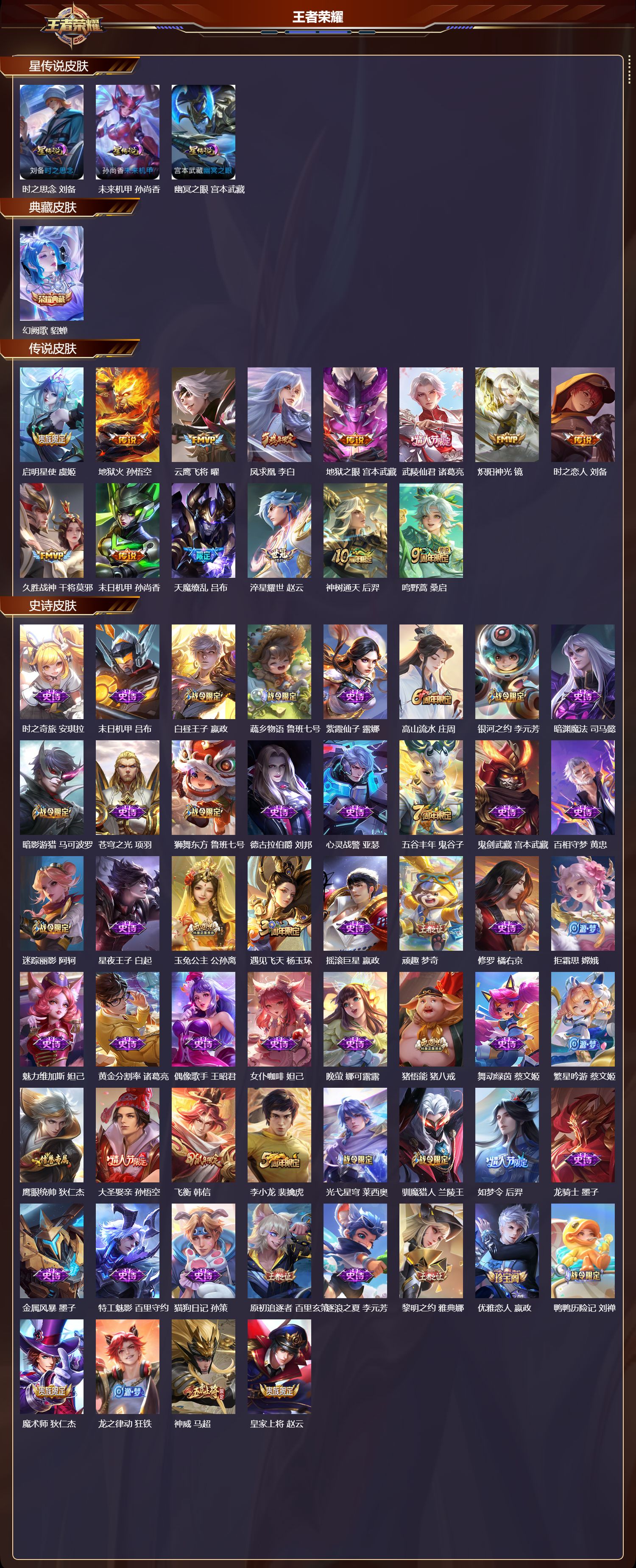 WZMK3375460王者荣耀账号详情图2