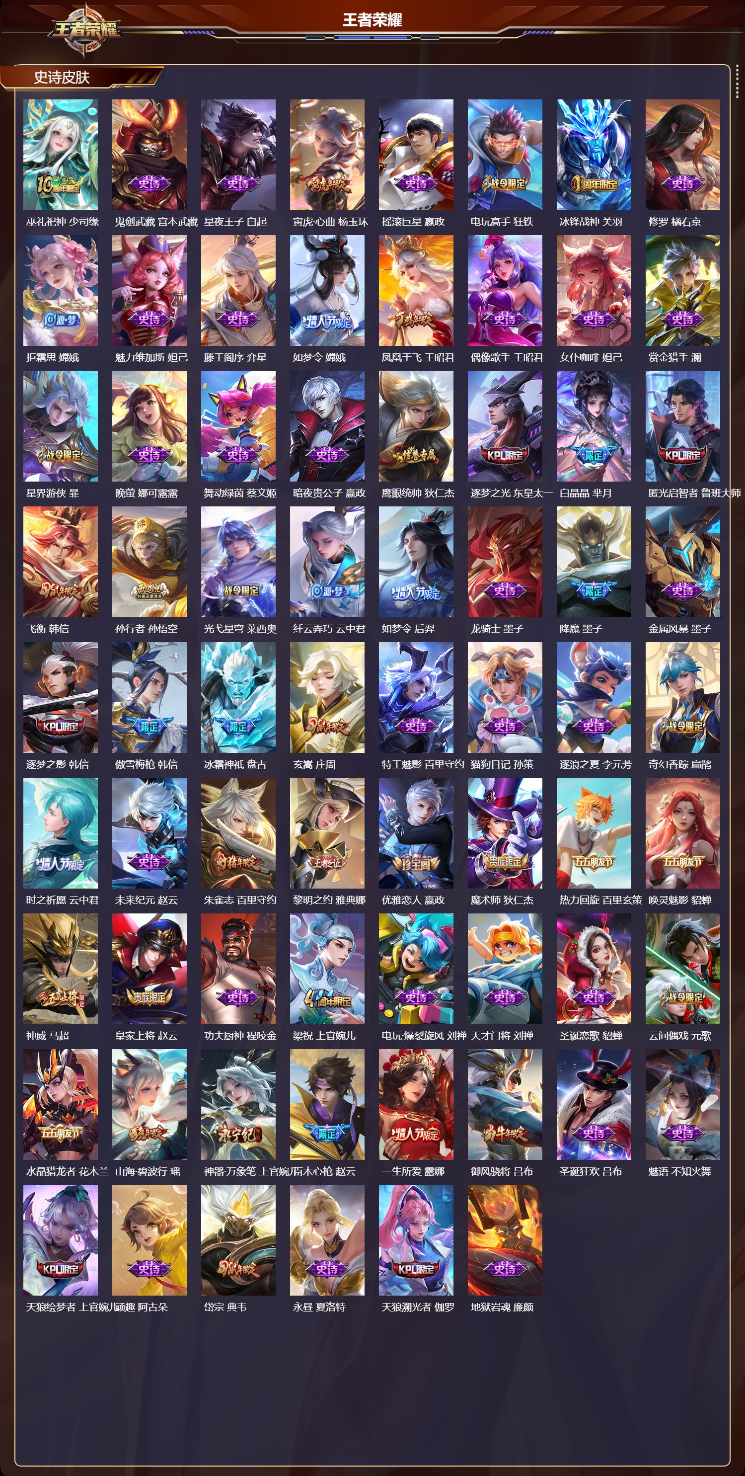 WZMK3375476王者荣耀账号详情图3