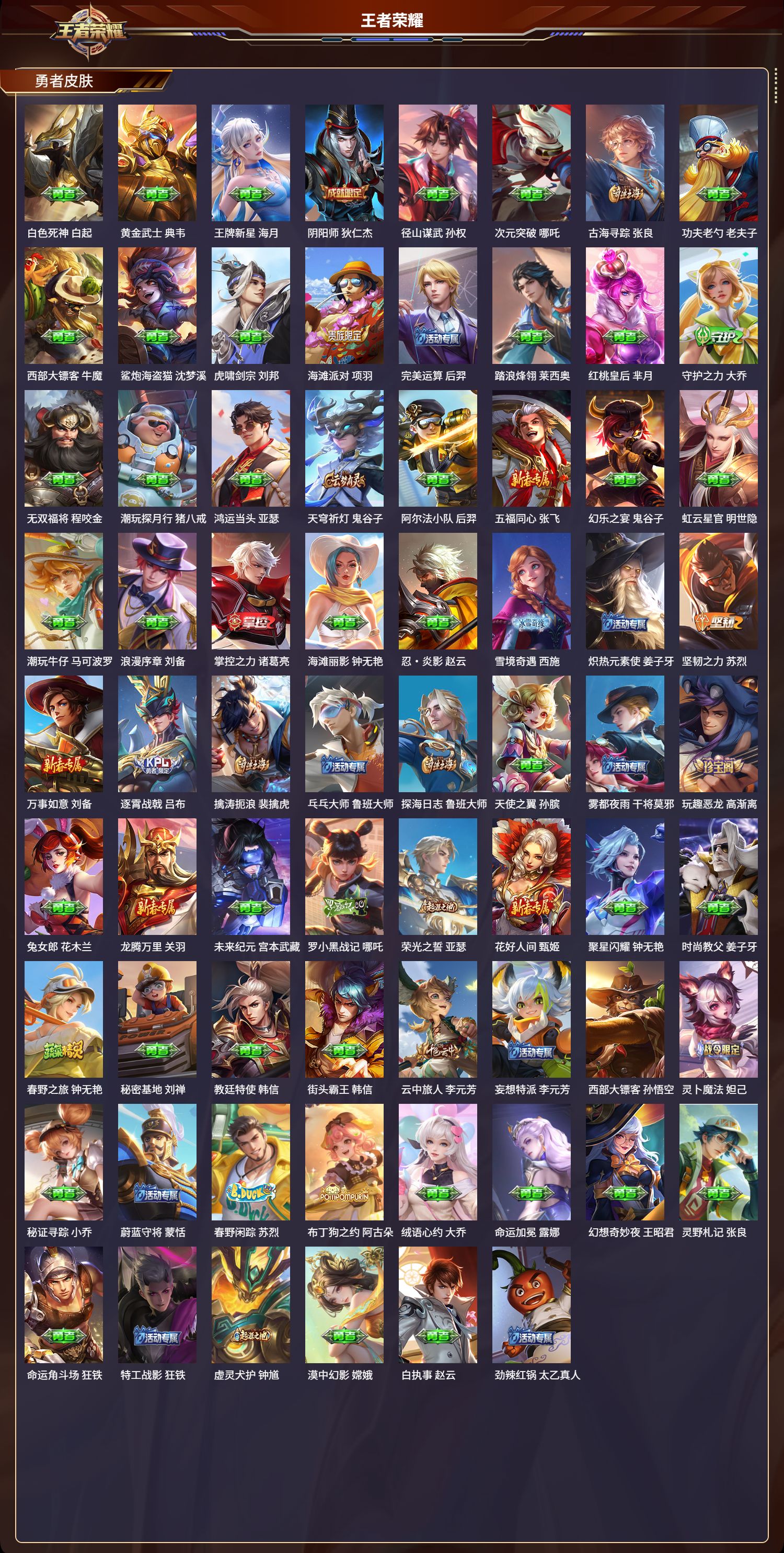 WZMK3342873王者荣耀账号详情图3