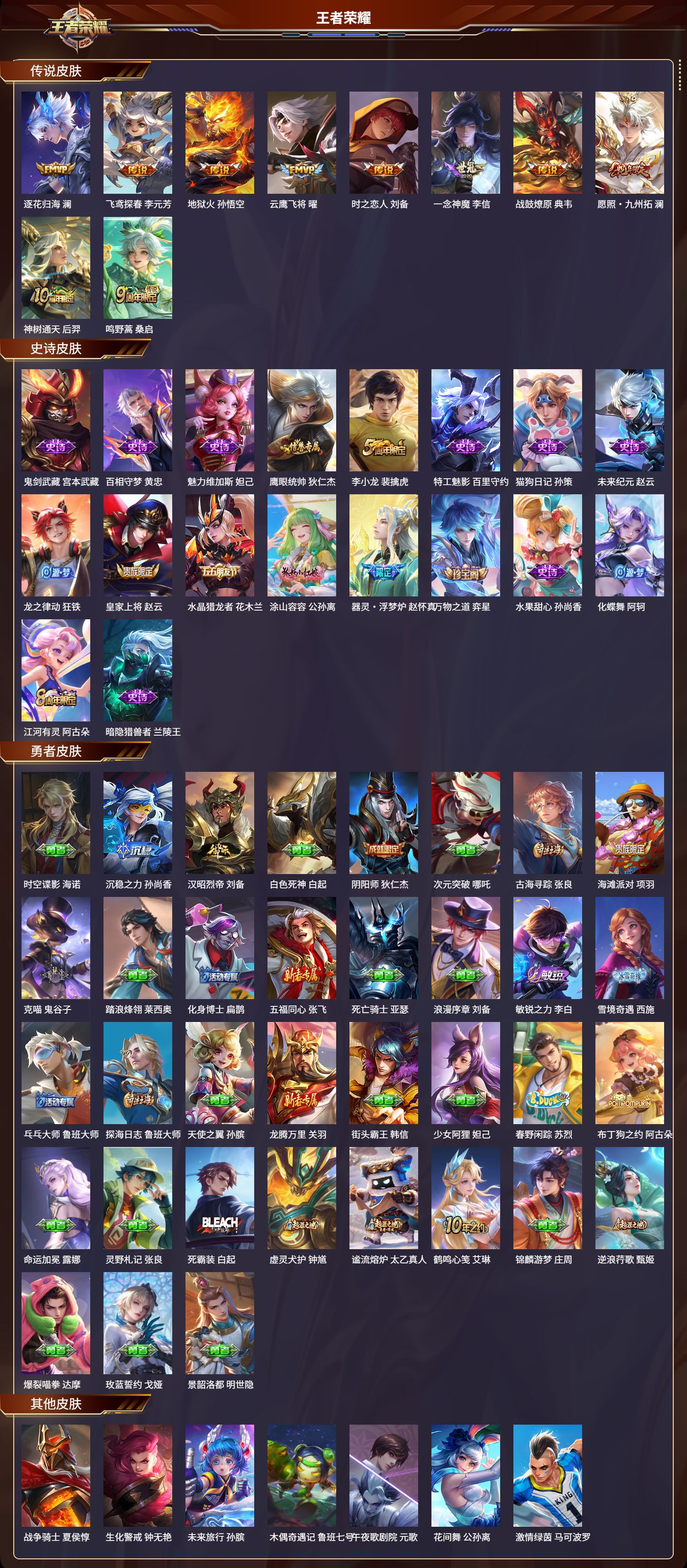 WZMK3361368王者荣耀账号详情图2 WZMK3361368王者荣耀账号详情图2