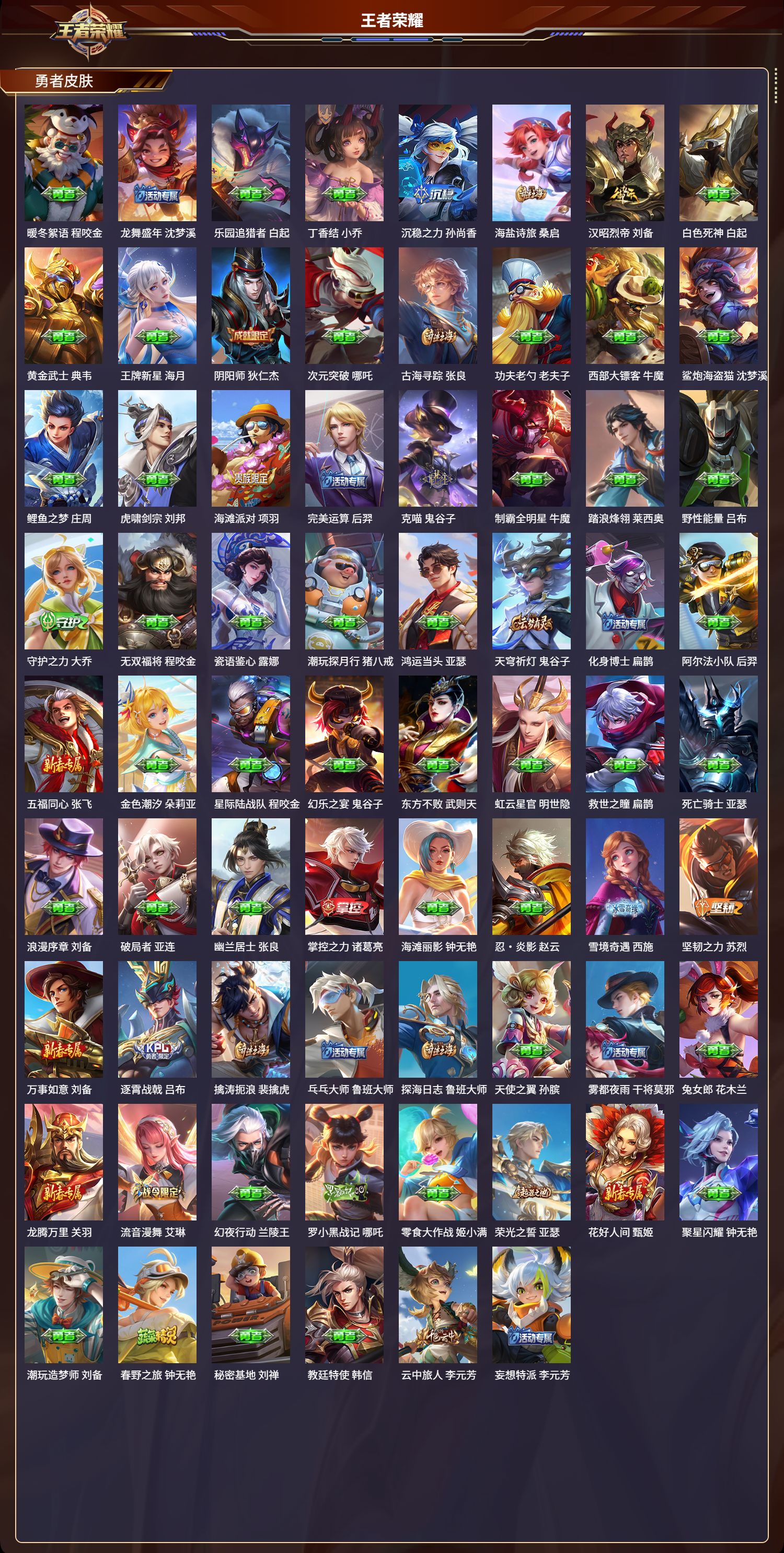 WZMK3342861王者荣耀账号详情图3