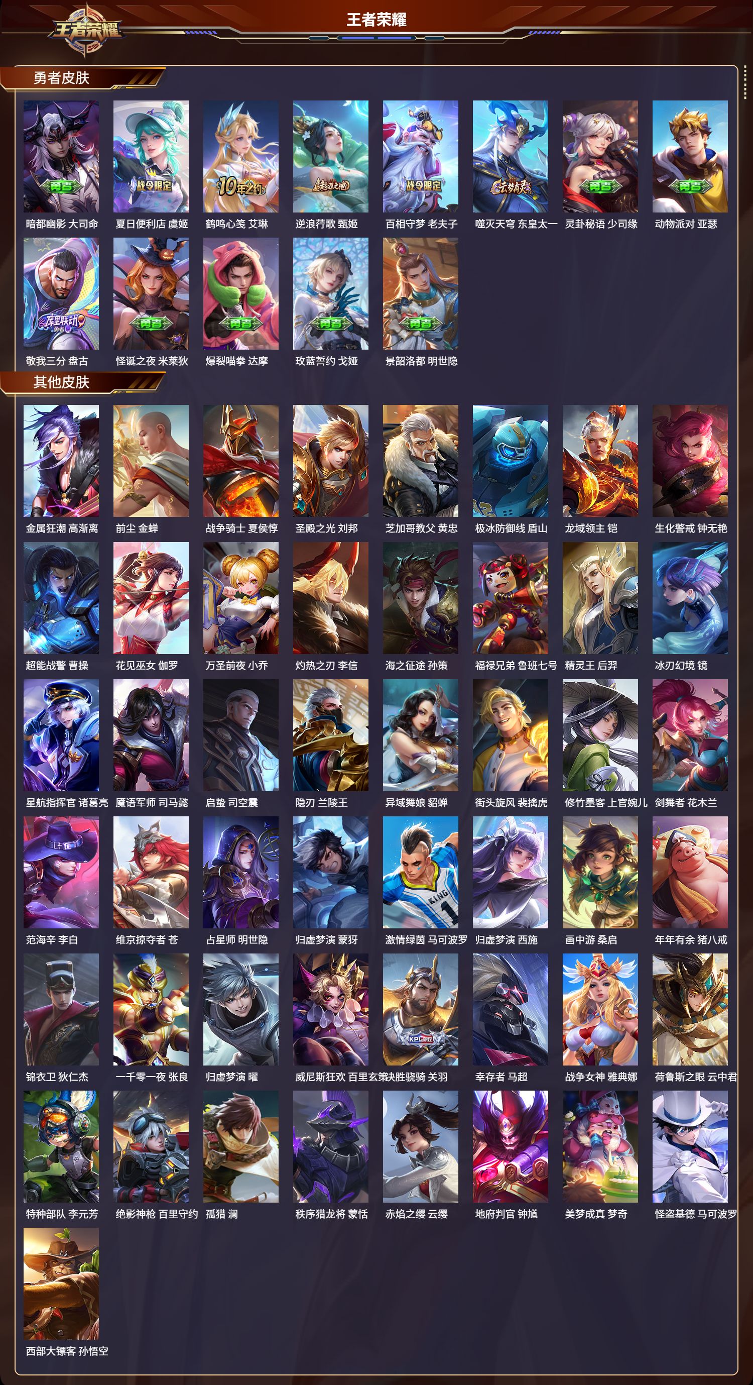 WZMK3342875王者荣耀账号详情图5