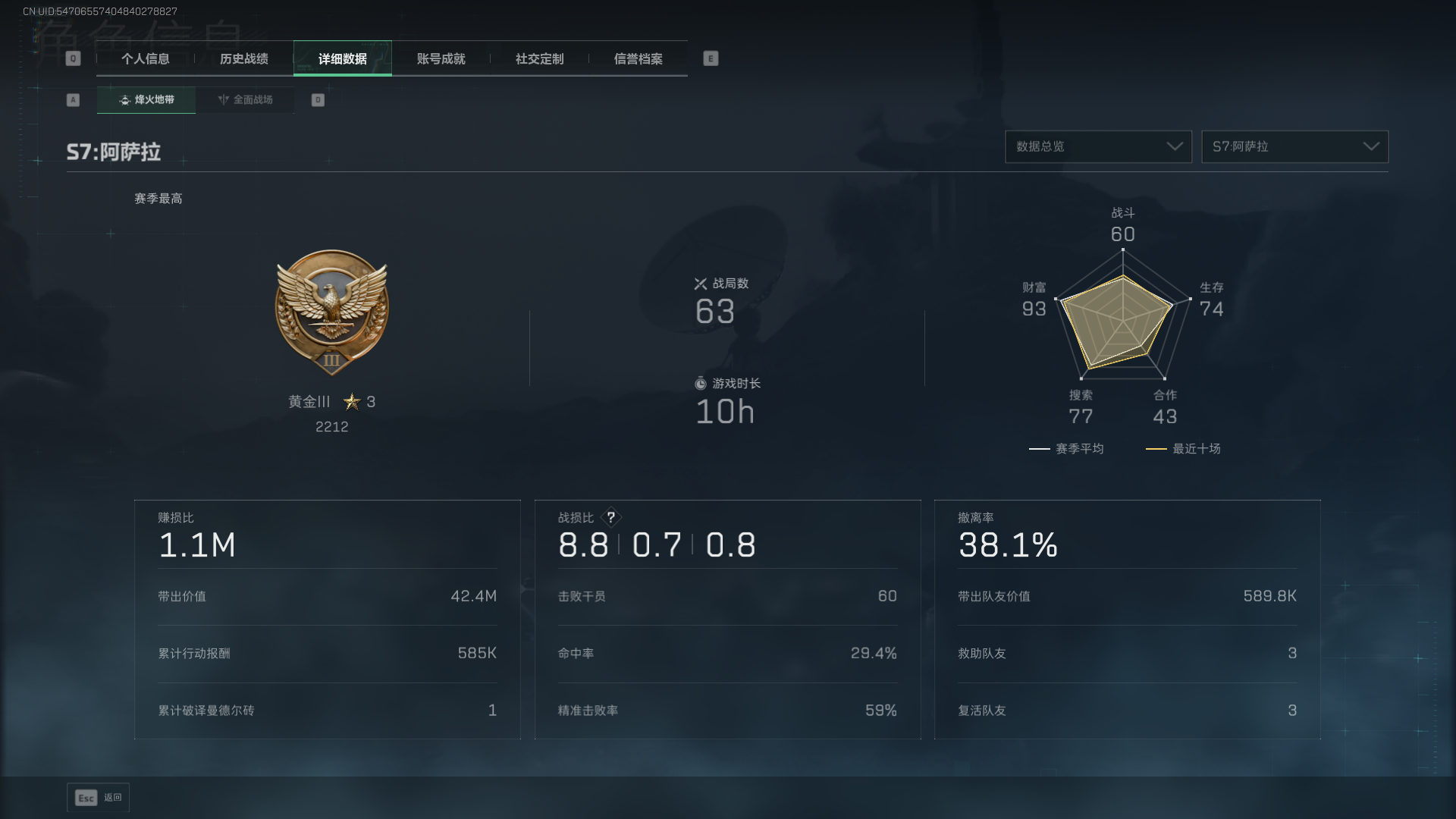 SJZQM397832三角洲行动账号详情图4