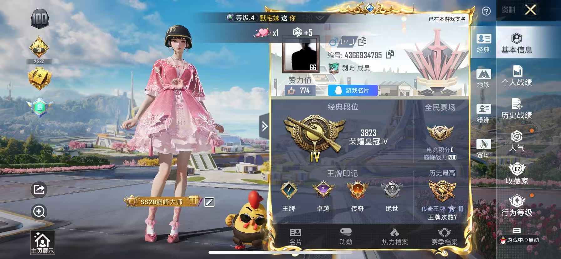 HPSJ3395162和平精英账号详情图3 HPSJ3395162和平精英账号详情图3