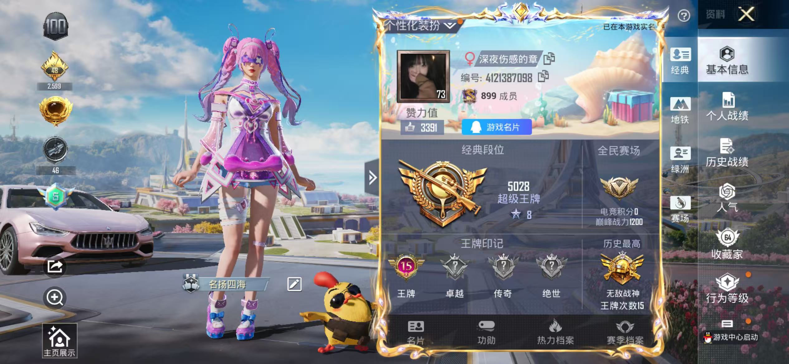 HPSJ3395123和平精英账号详情图2 HPSJ3395123和平精英账号详情图2