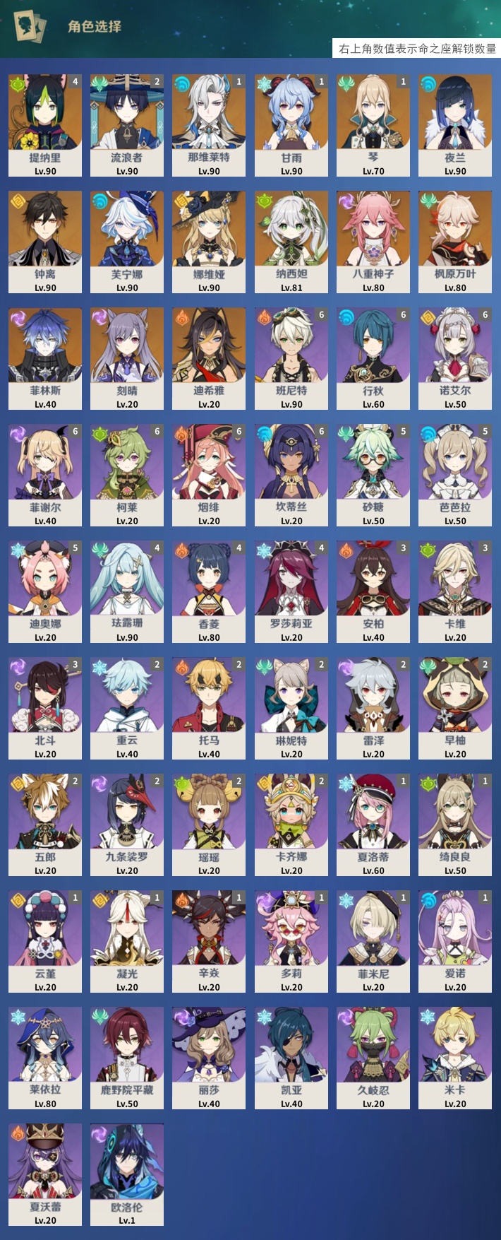 YSMK315012原神账号详情图3