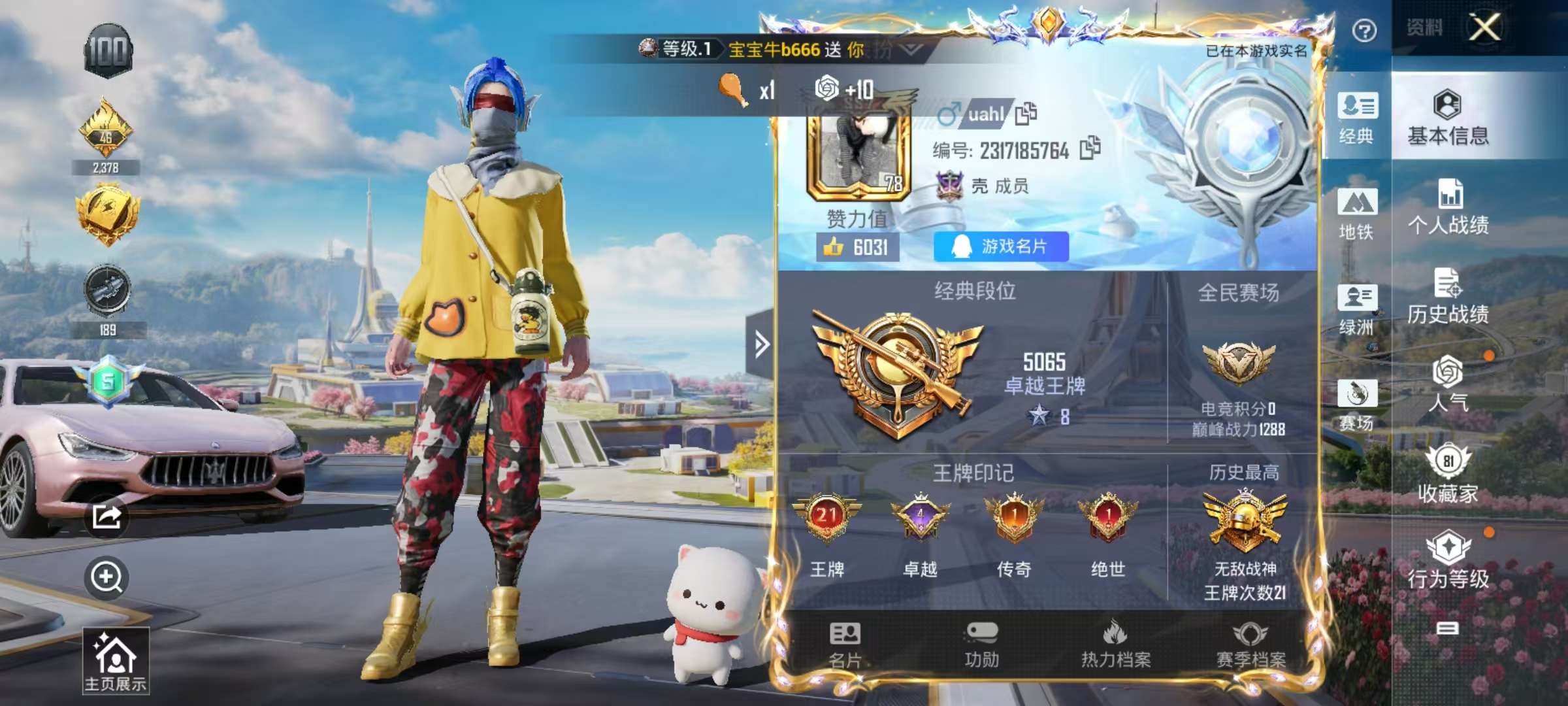 HPSJ3391568和平精英账号详情图3 HPSJ3391568和平精英账号详情图3