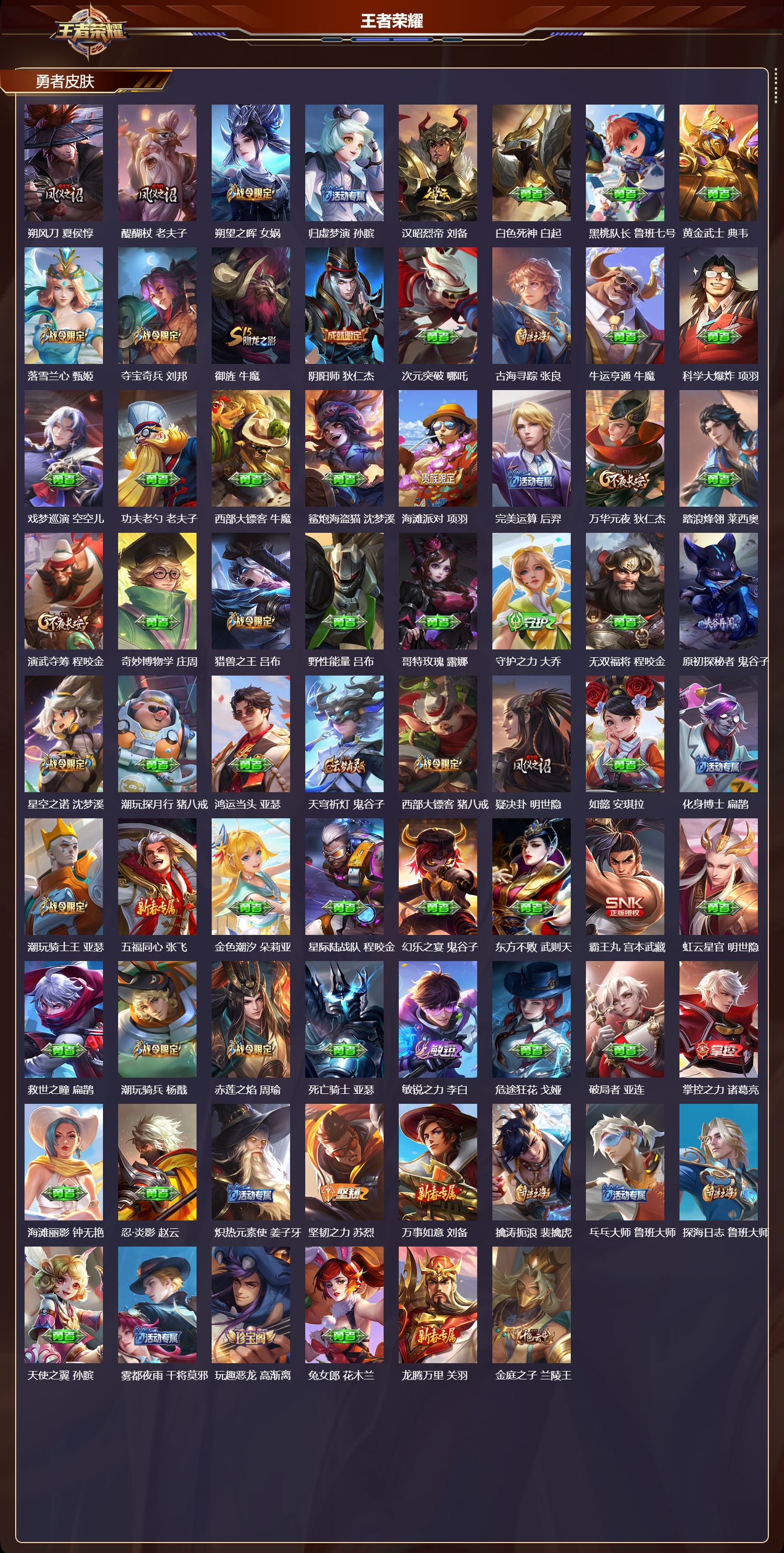 WZMK3379535王者荣耀账号详情图4