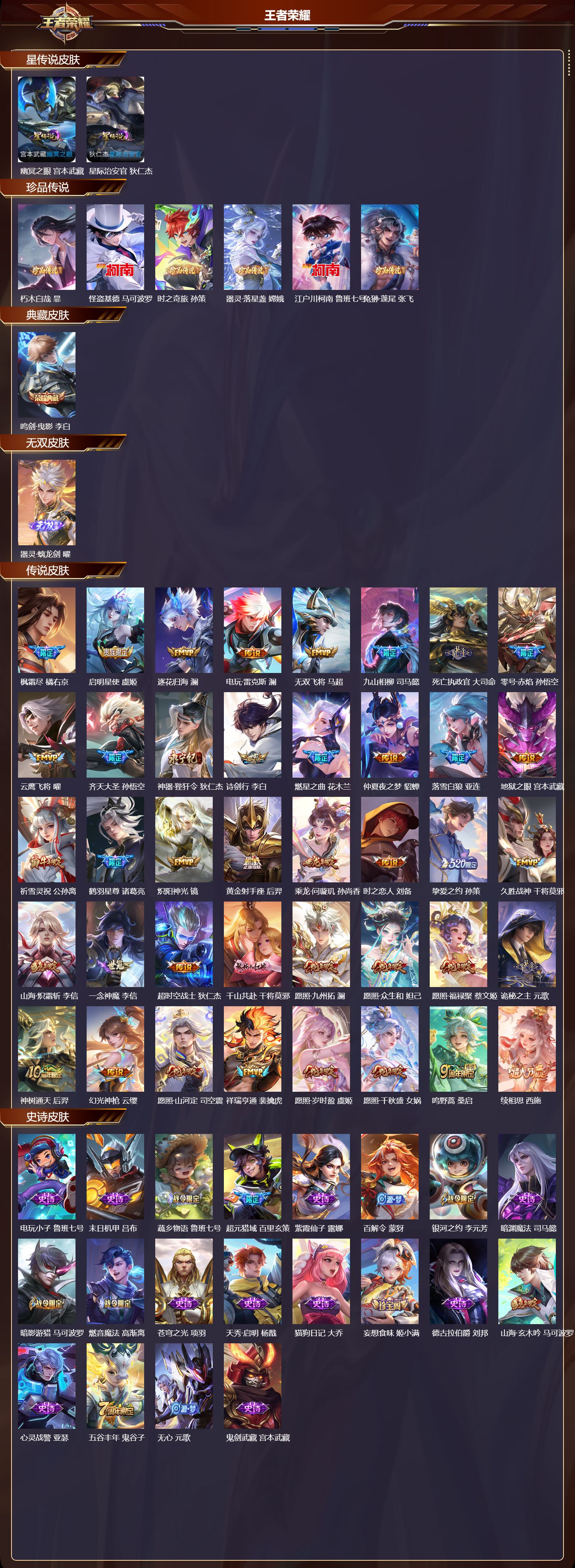 WZMK3379547王者荣耀账号详情图2