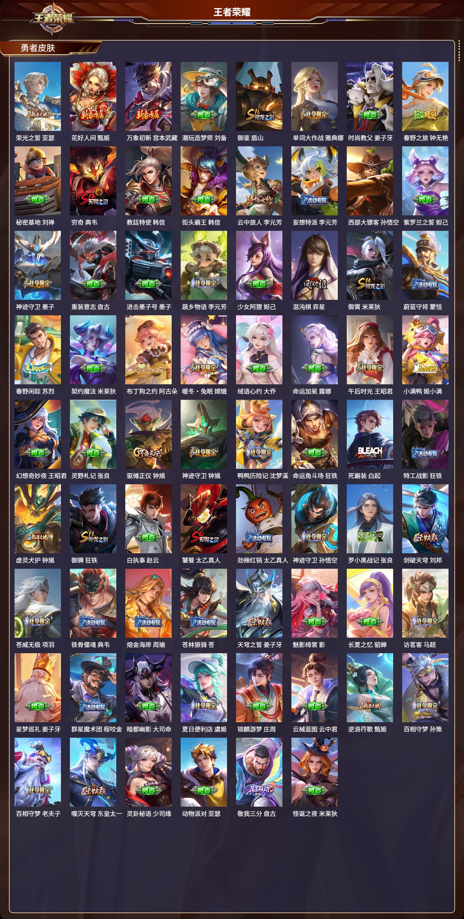 WZLX4220770王者荣耀账号详情图7