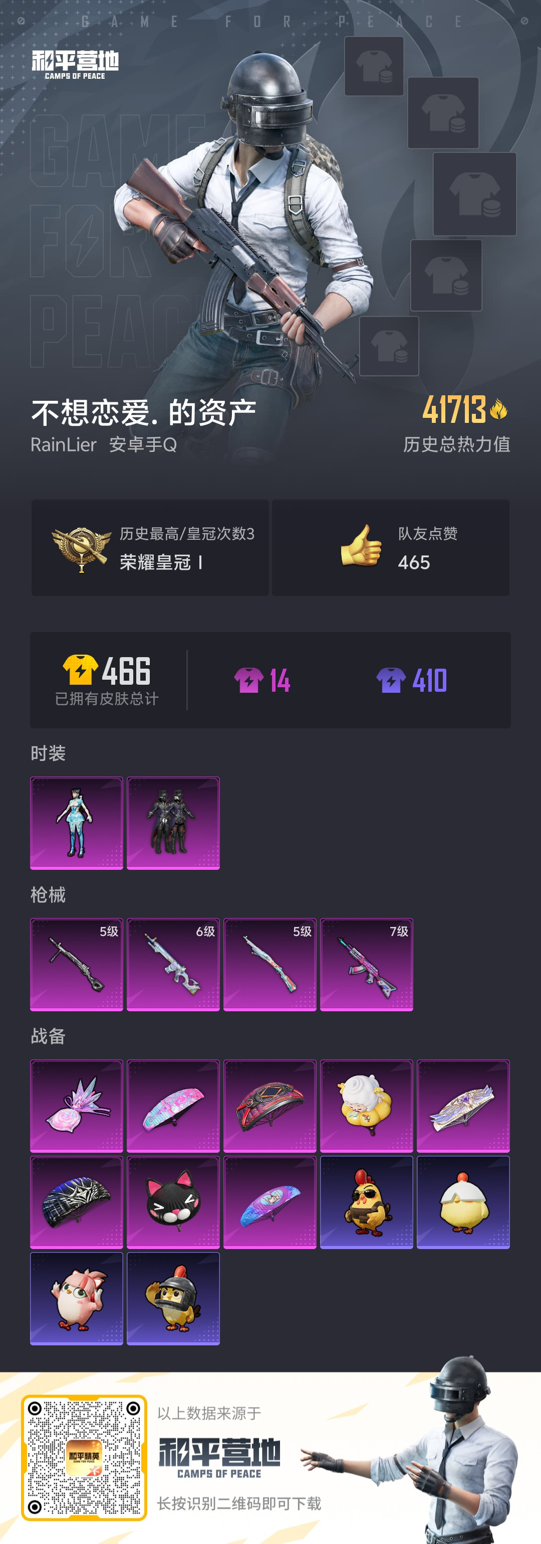 HPSJ3396202和平精英账号详情图3 HPSJ3396202和平精英账号详情图3