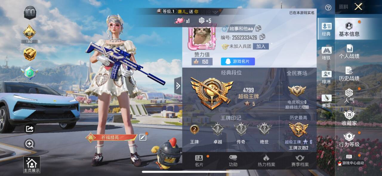 HPSJ3393229和平精英账号详情图2 HPSJ3393229和平精英账号详情图2