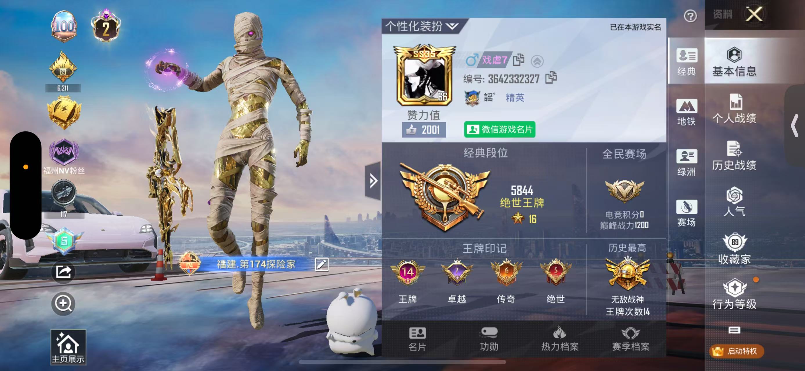 HPSJ3393243和平精英账号详情图2 HPSJ3393243和平精英账号详情图2