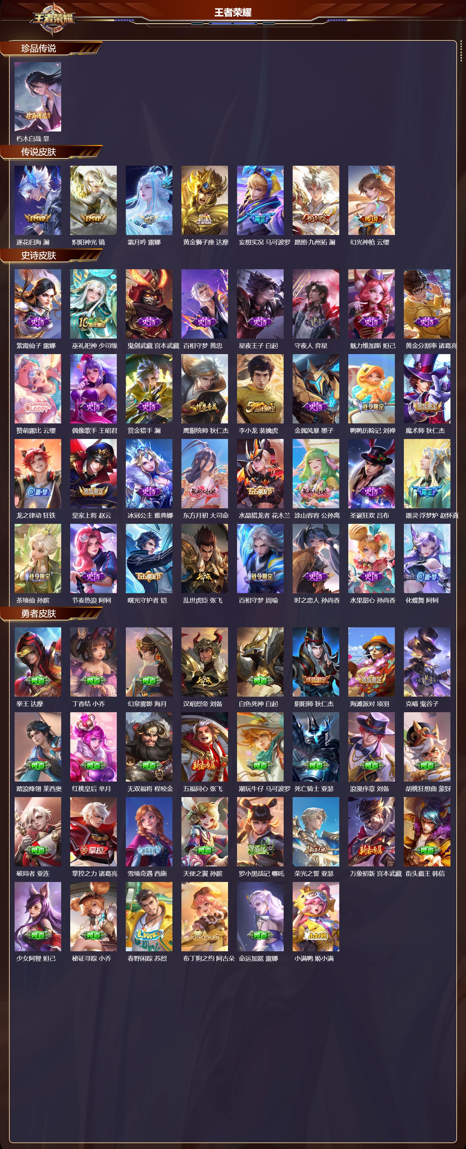 WZMK3382957王者荣耀账号详情图2