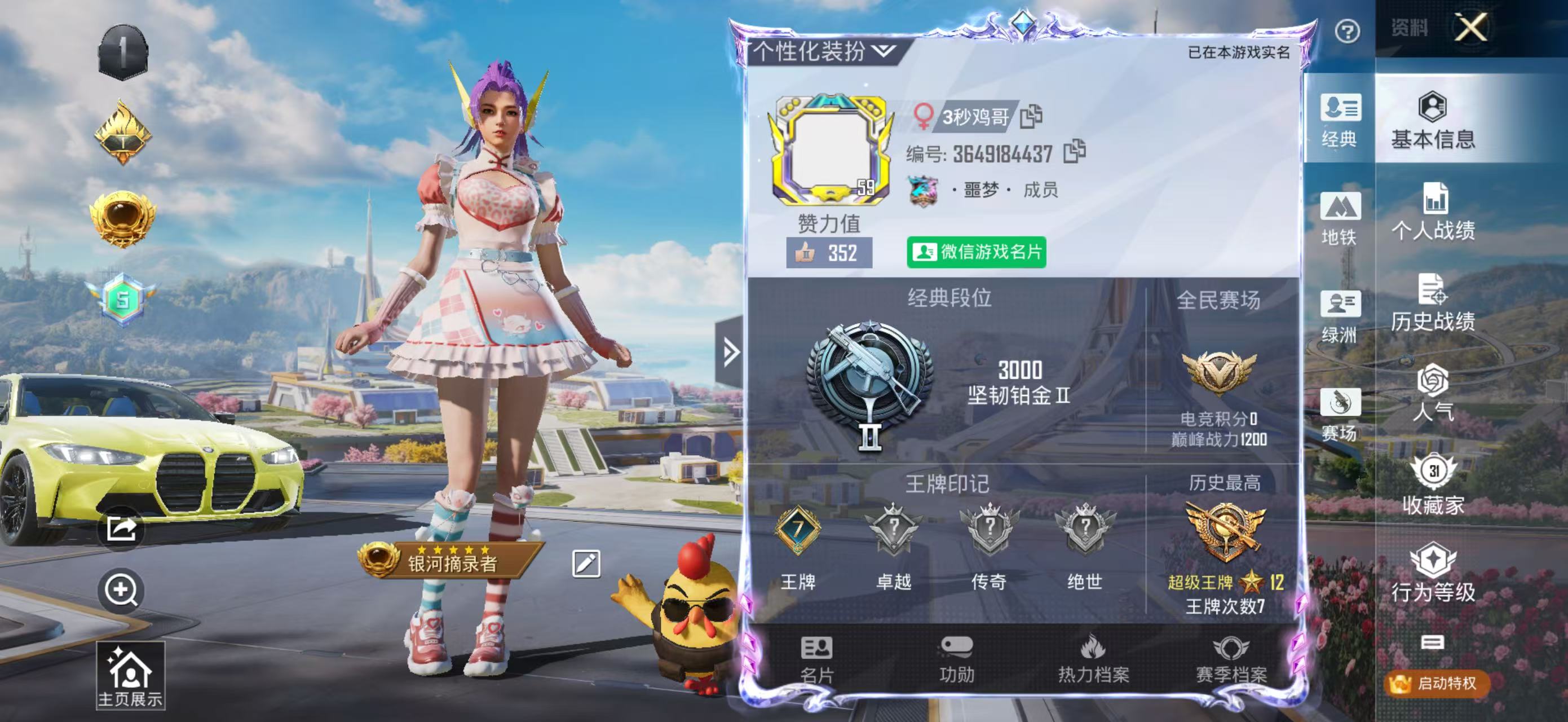 HPSJ3394223和平精英账号详情图5 HPSJ3394223和平精英账号详情图5