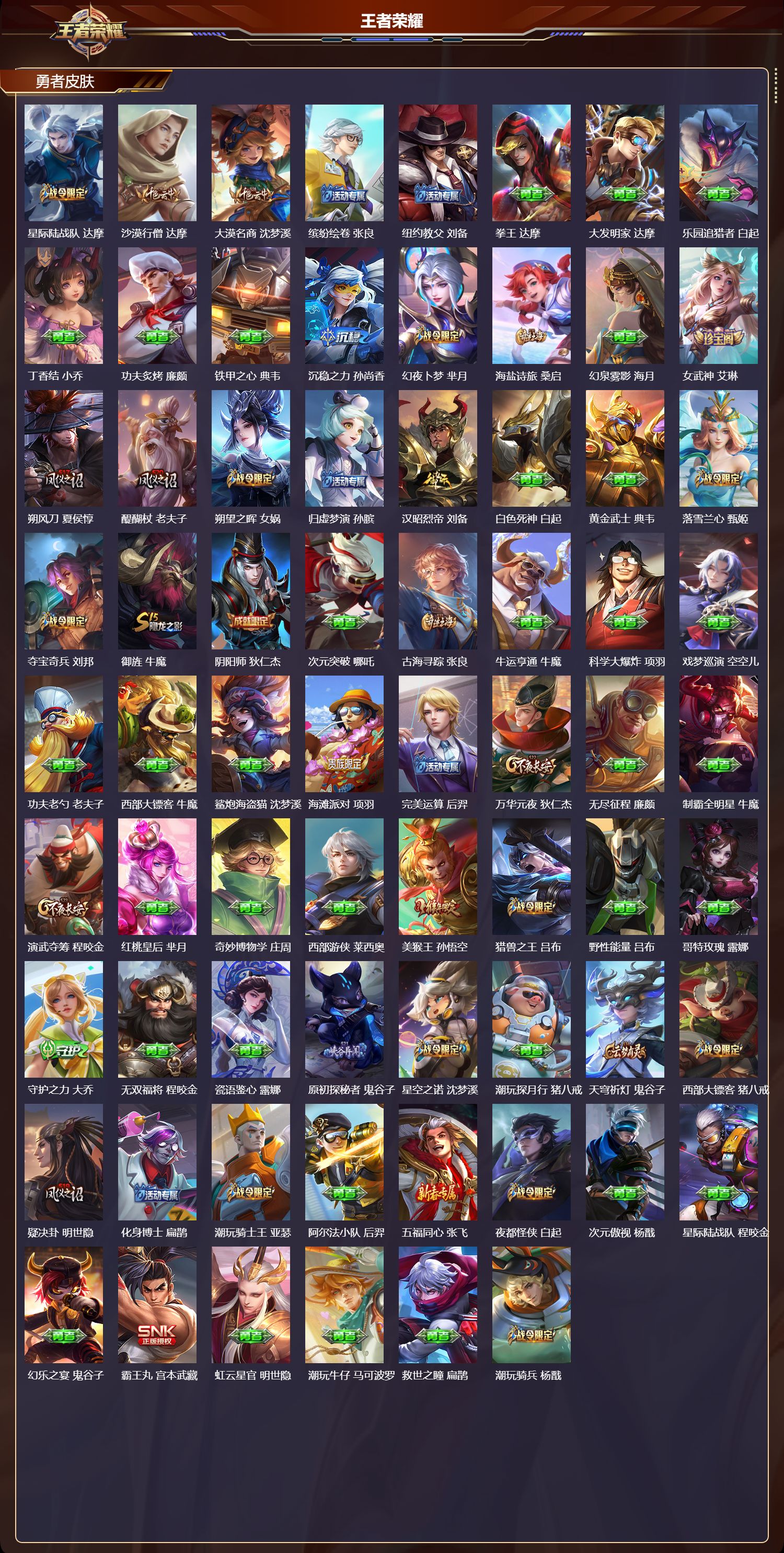 WZMK3382932王者荣耀账号详情图4