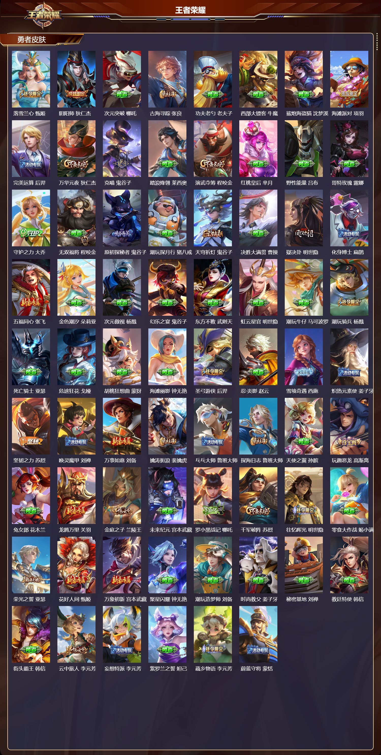 WZMK3382960王者荣耀账号详情图4