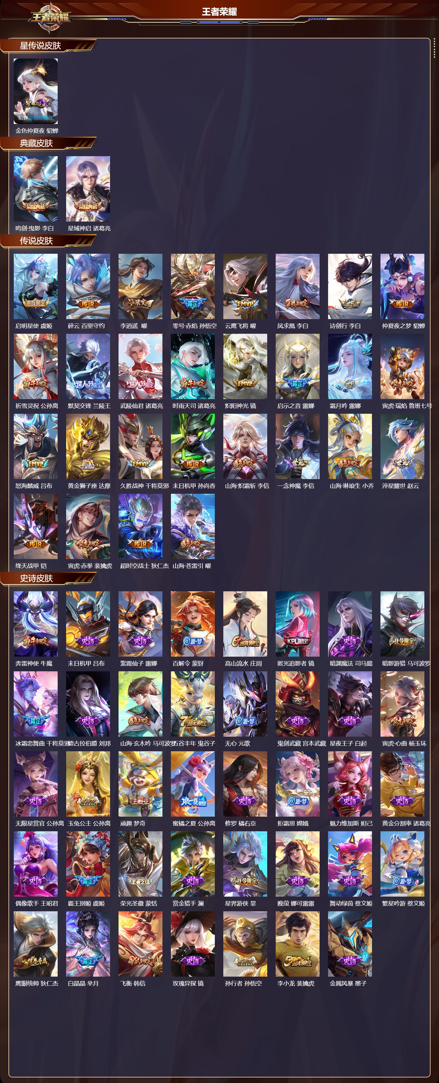 WZMK3382937王者荣耀账号详情图2 WZMK3382937王者荣耀账号详情图2