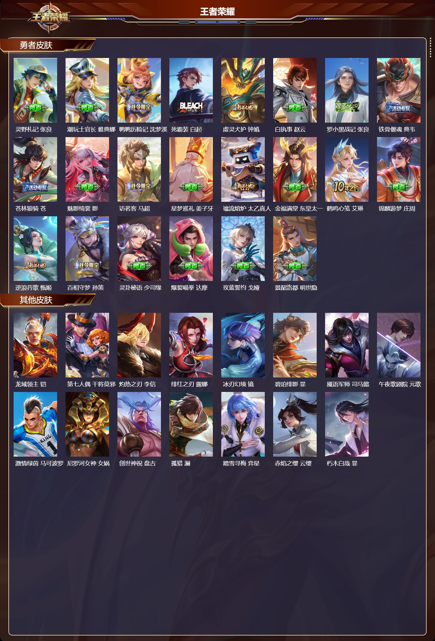 WZMK3382957王者荣耀账号详情图3