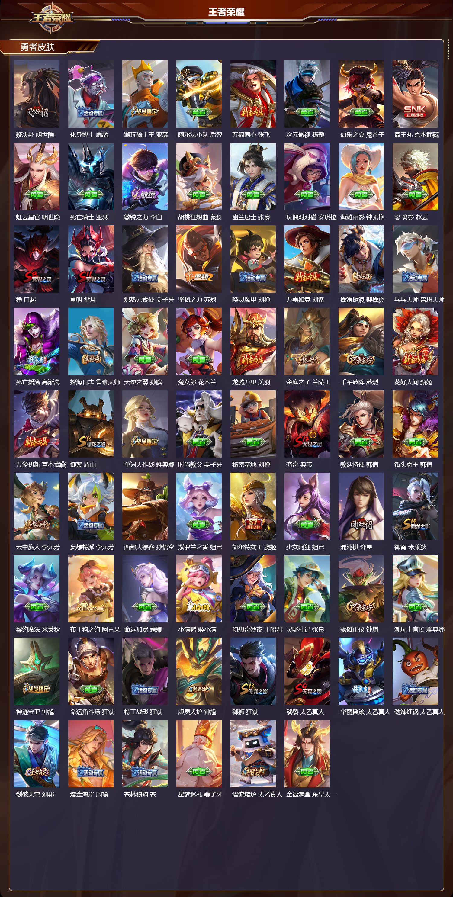 WZMK3382934王者荣耀账号详情图4 WZMK3382934王者荣耀账号详情图4