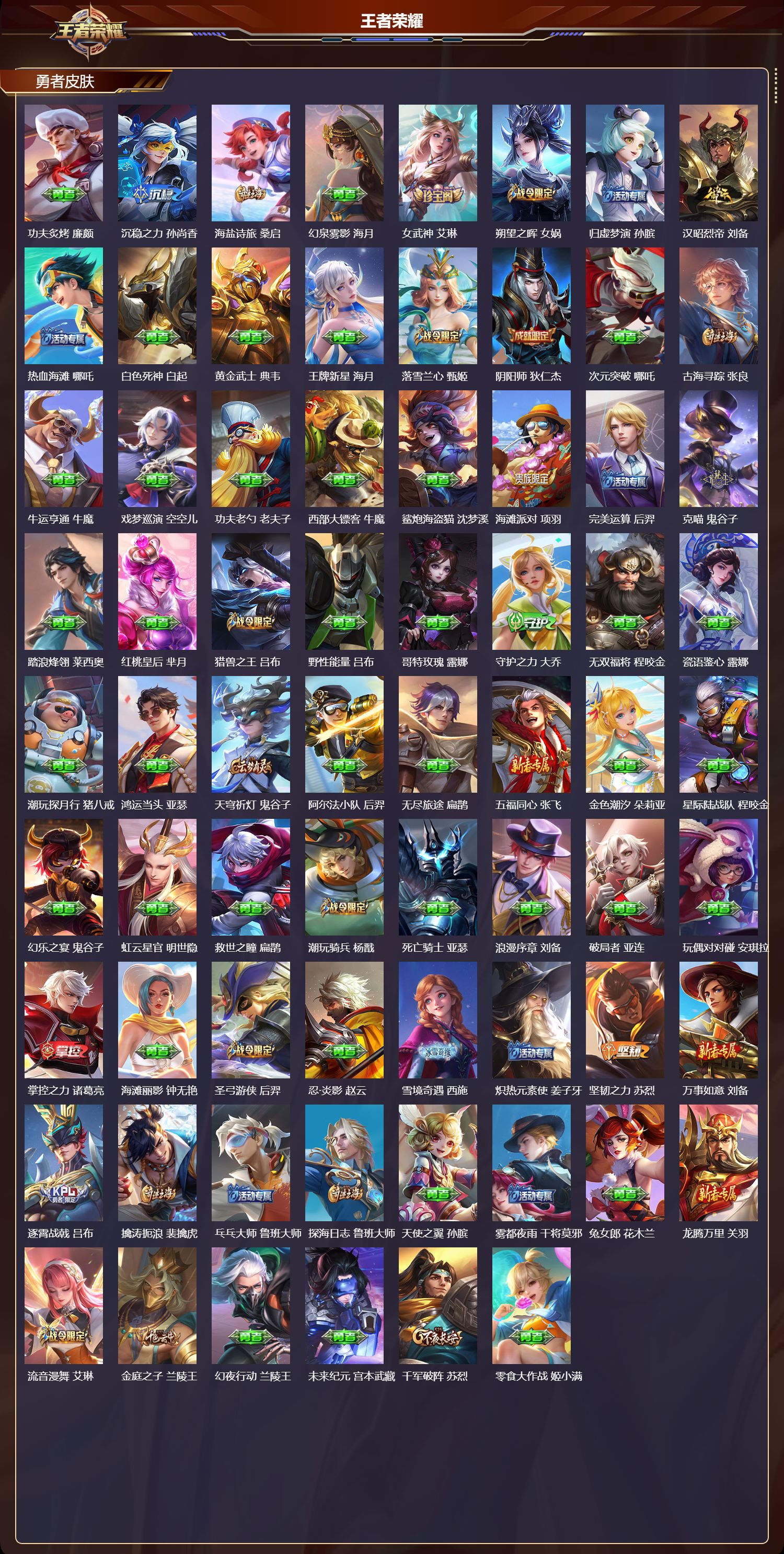 WZMK3382938王者荣耀账号详情图4