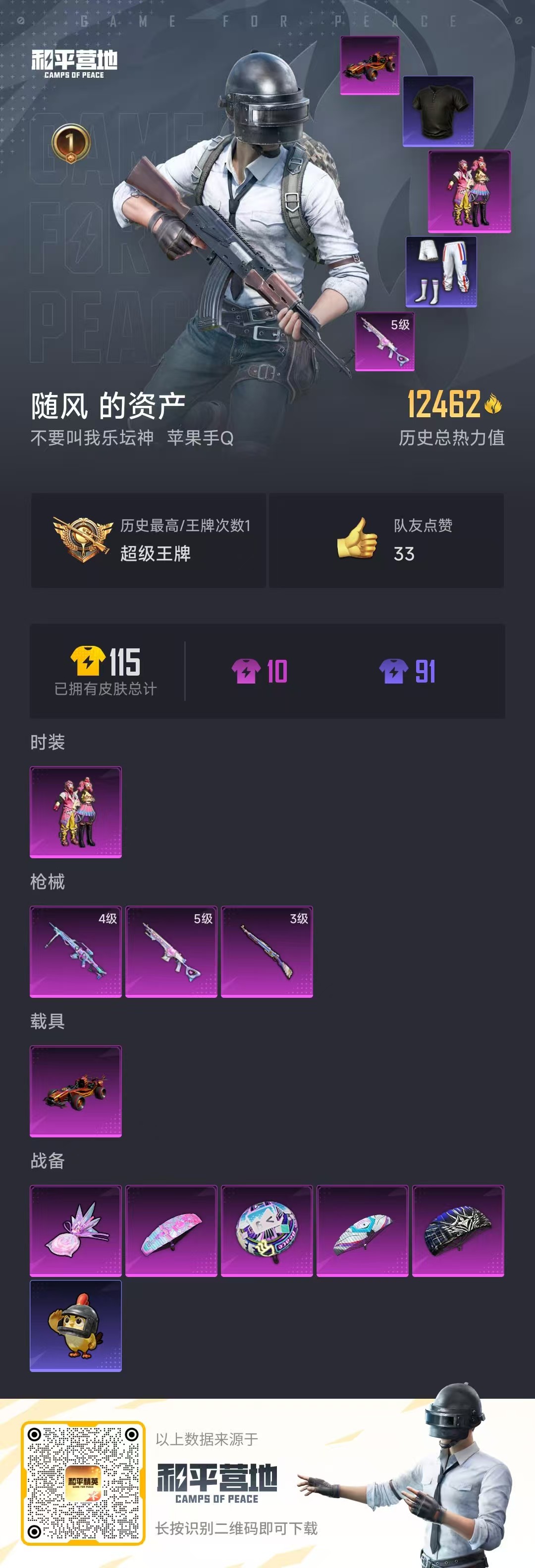 HPSJ3398315和平精英账号详情图4 HPSJ3398315和平精英账号详情图4