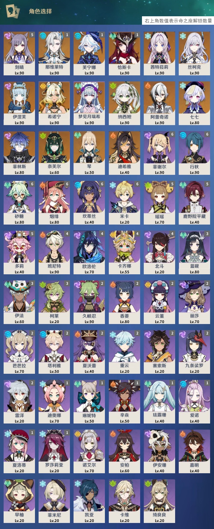 YSMK315201原神账号详情图3 YSMK315201原神账号详情图3