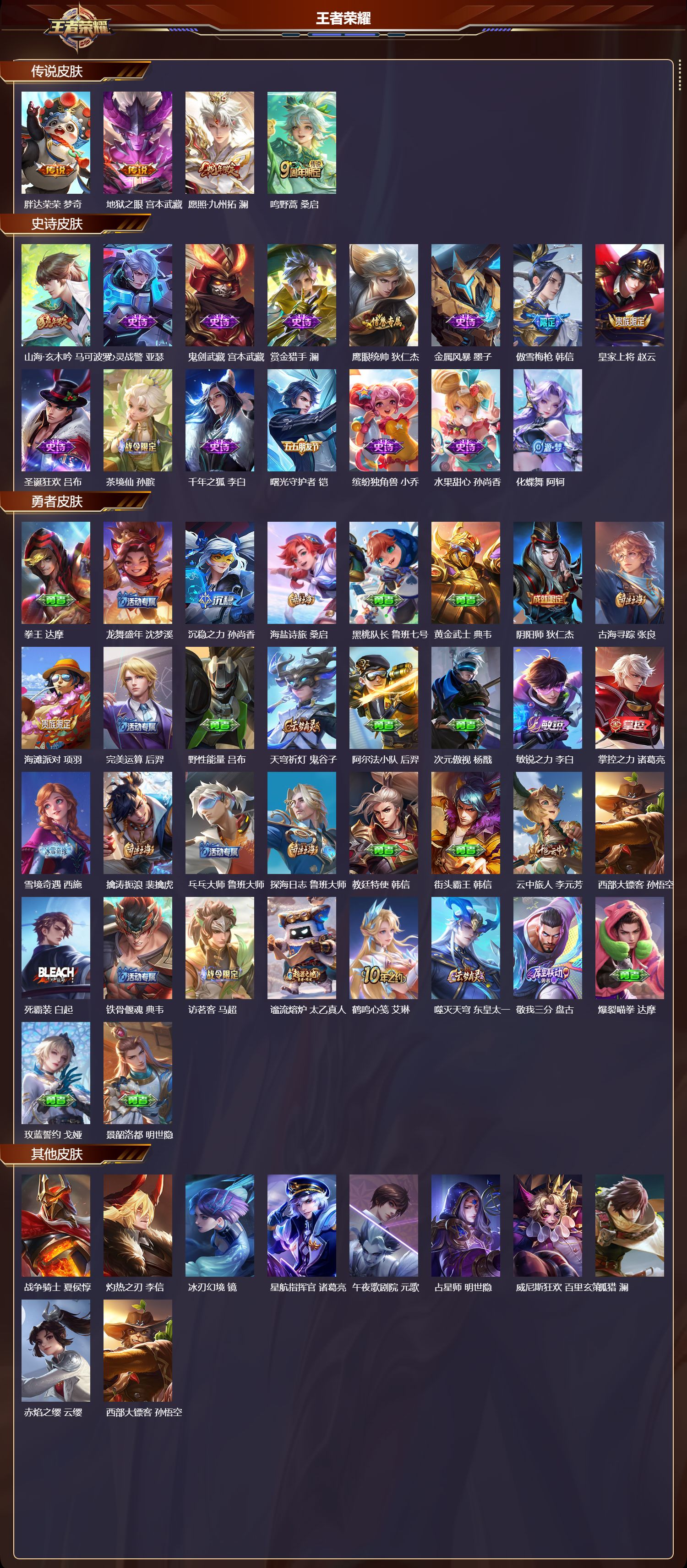 WZMK3382972王者荣耀账号详情图2