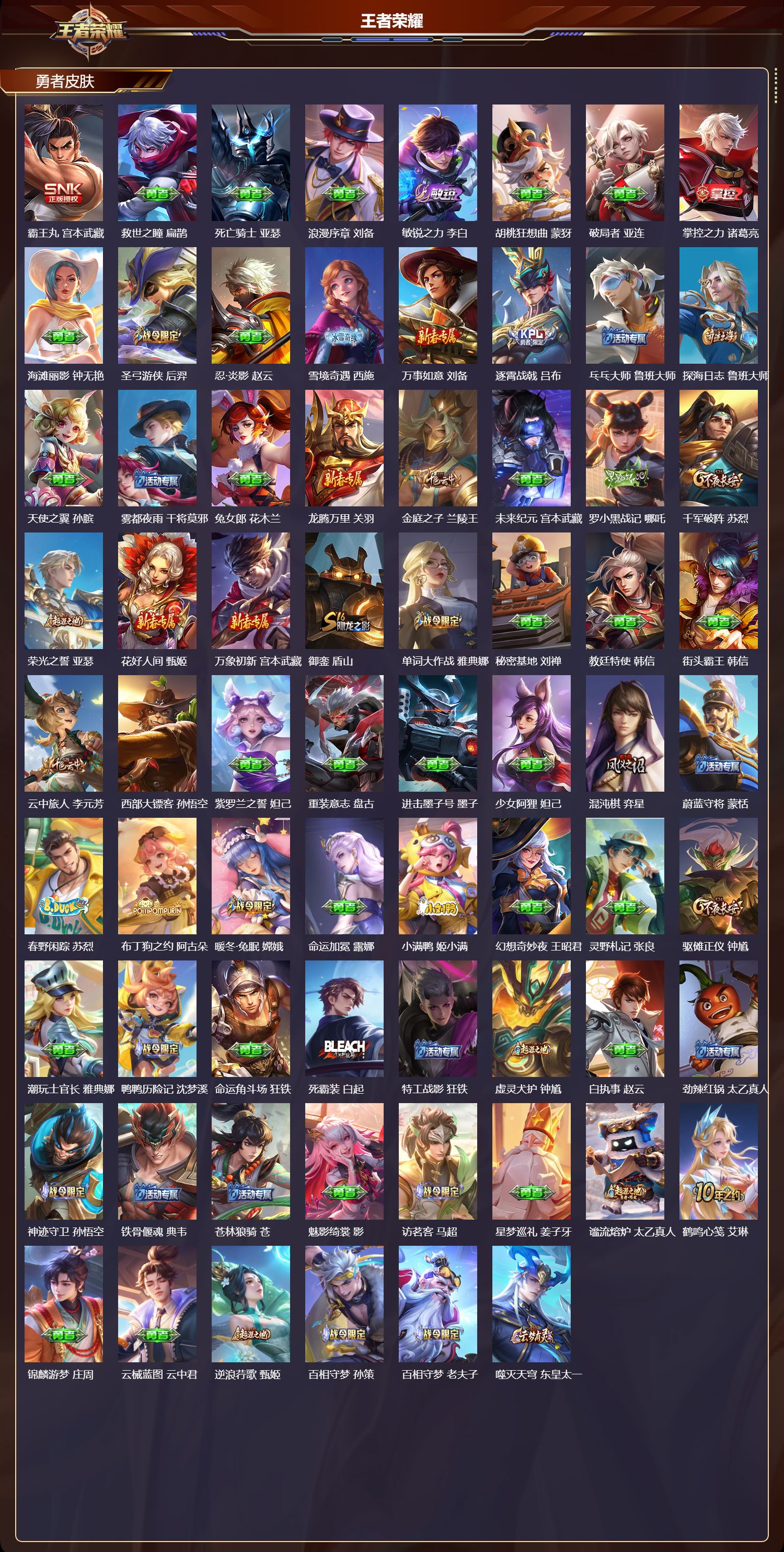 WZMK3382969王者荣耀账号详情图4