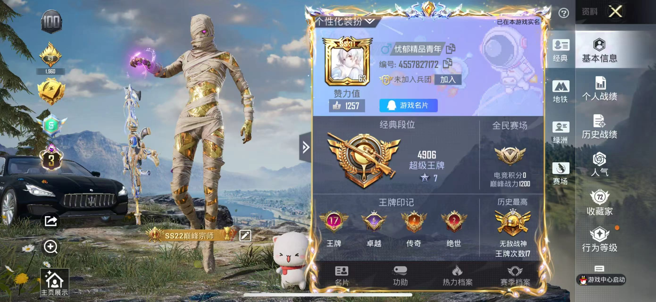 HPSJ3398333和平精英账号详情图2 HPSJ3398333和平精英账号详情图2