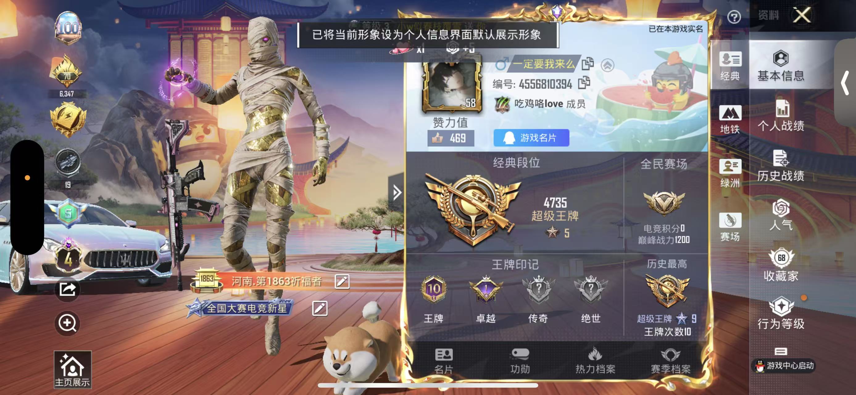 HPSJ3396361和平精英账号详情图2 HPSJ3396361和平精英账号详情图2