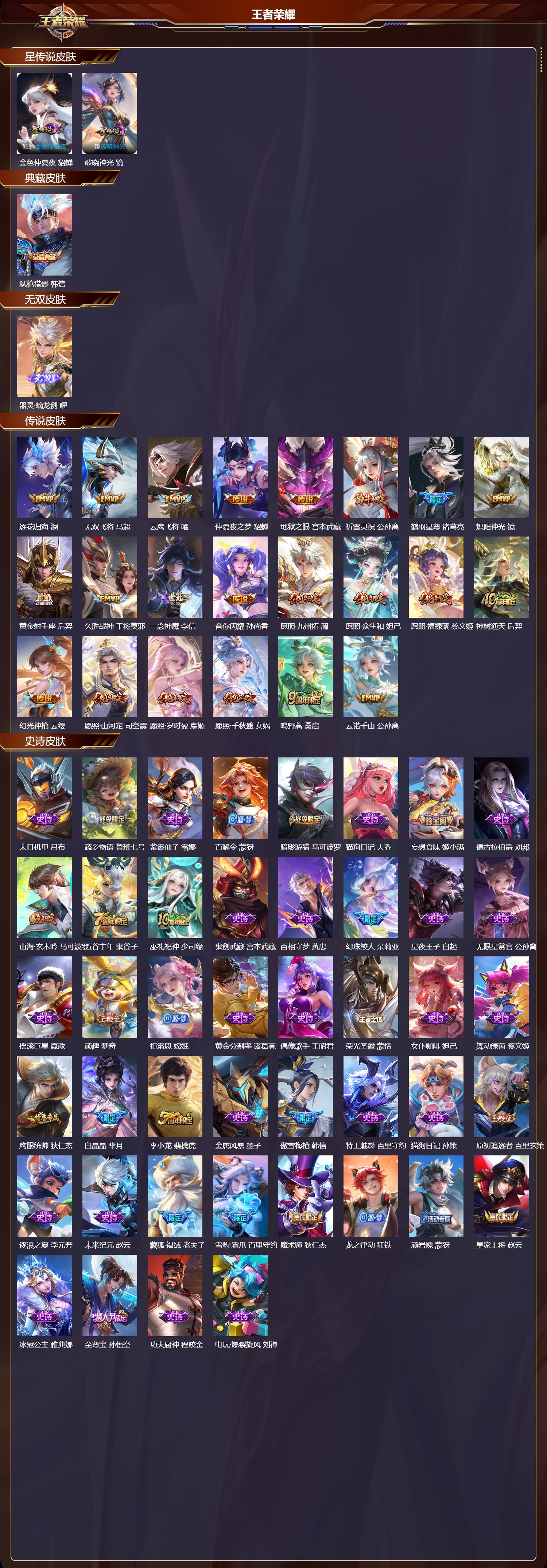 WZMK3386169王者荣耀账号详情图2 WZMK3386169王者荣耀账号详情图2