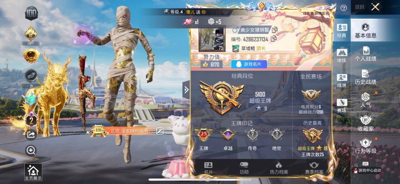 HPSJ3400541和平精英账号详情图2 HPSJ3400541和平精英账号详情图2