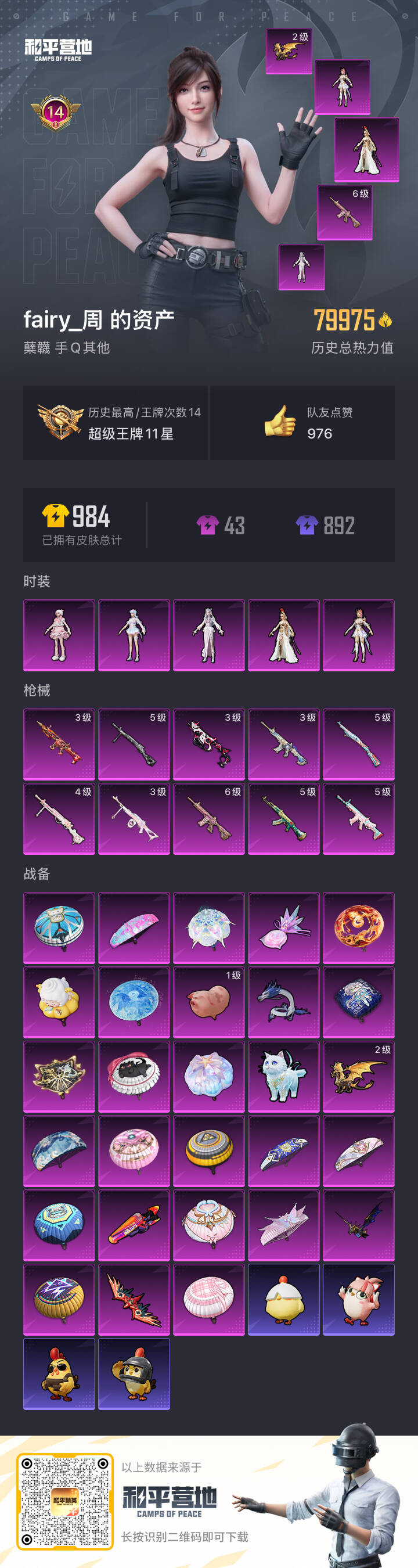 HPSJ3400530和平精英账号详情图4