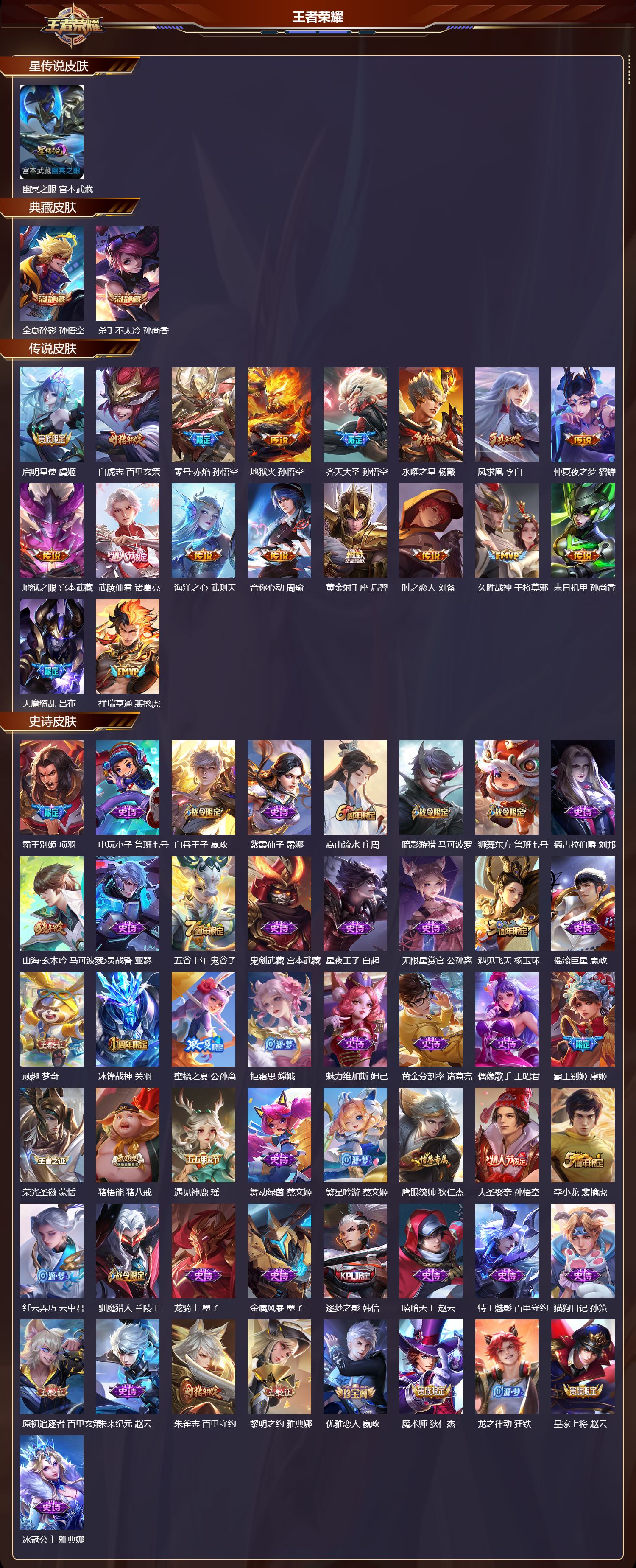 WZMK3386163王者荣耀账号详情图2 WZMK3386163王者荣耀账号详情图2