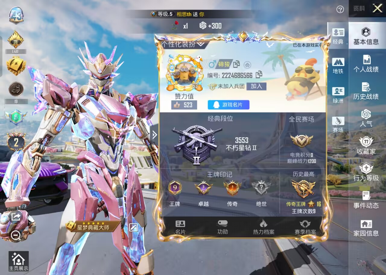 HPSJ3396297和平精英账号详情图2 HPSJ3396297和平精英账号详情图2