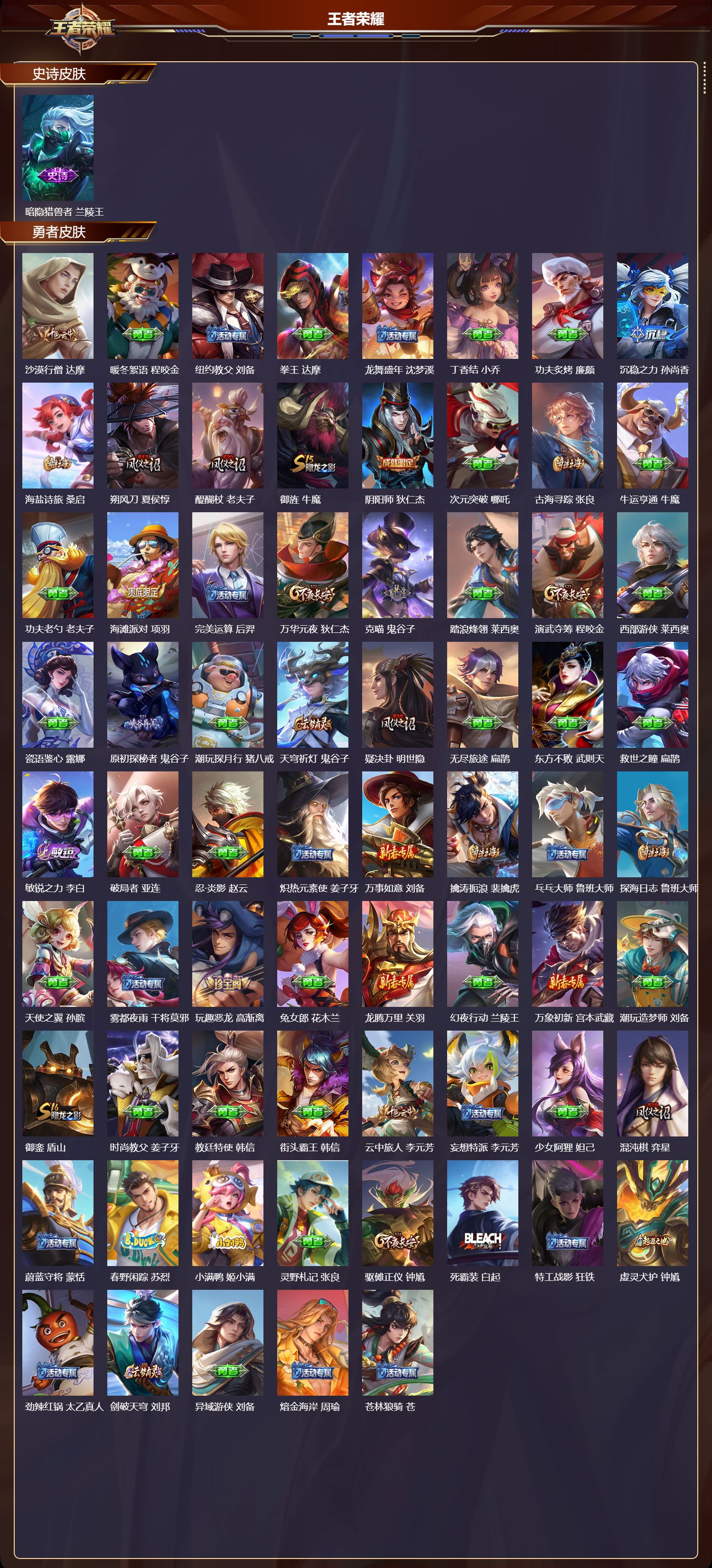 WZMK3386162王者荣耀账号详情图3