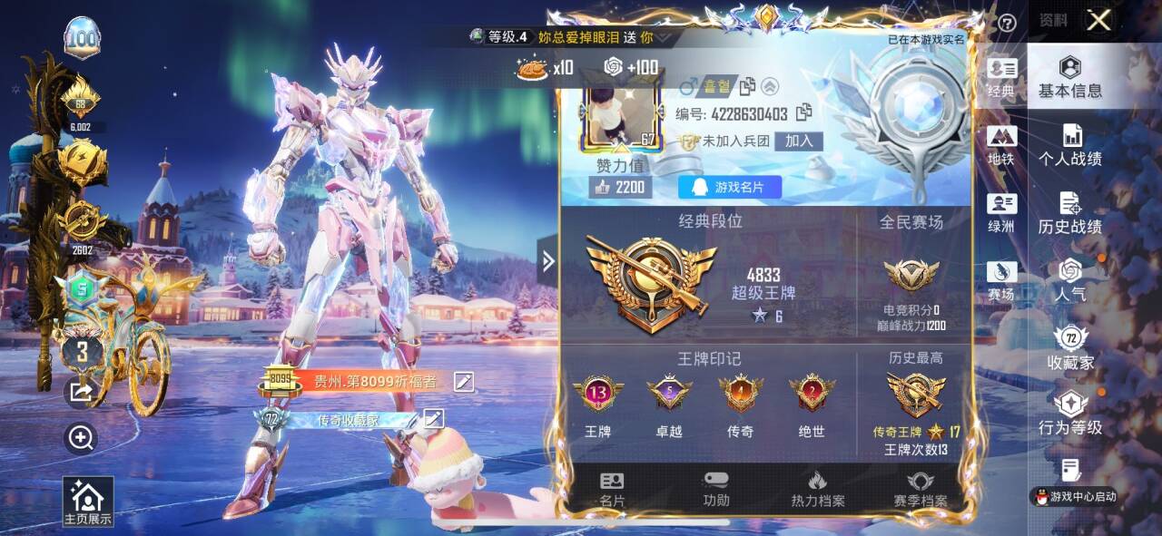 HPSJ3401835和平精英账号详情图2 HPSJ3401835和平精英账号详情图2