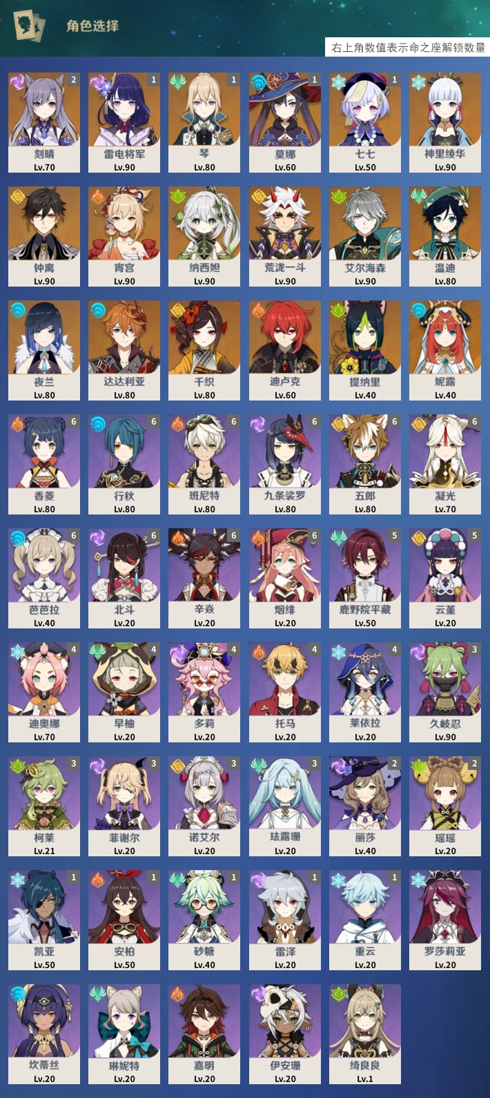 YSMK315304原神账号详情图3 YSMK315304原神账号详情图3