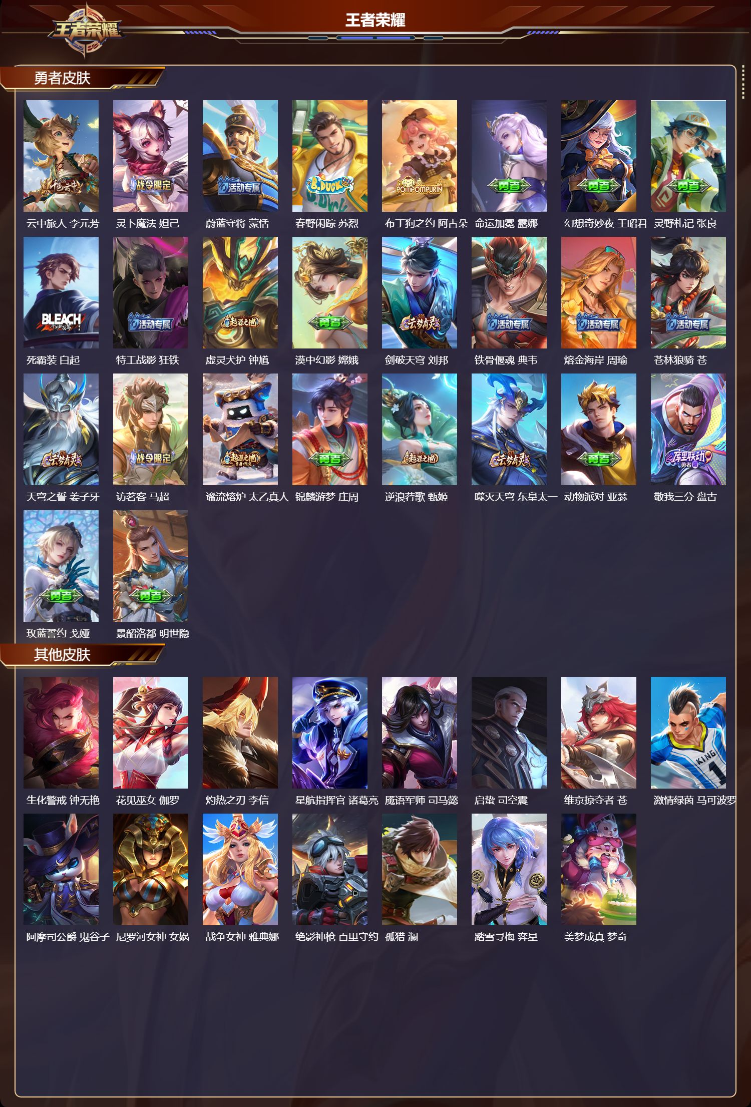 WZMK3386157王者荣耀账号详情图3